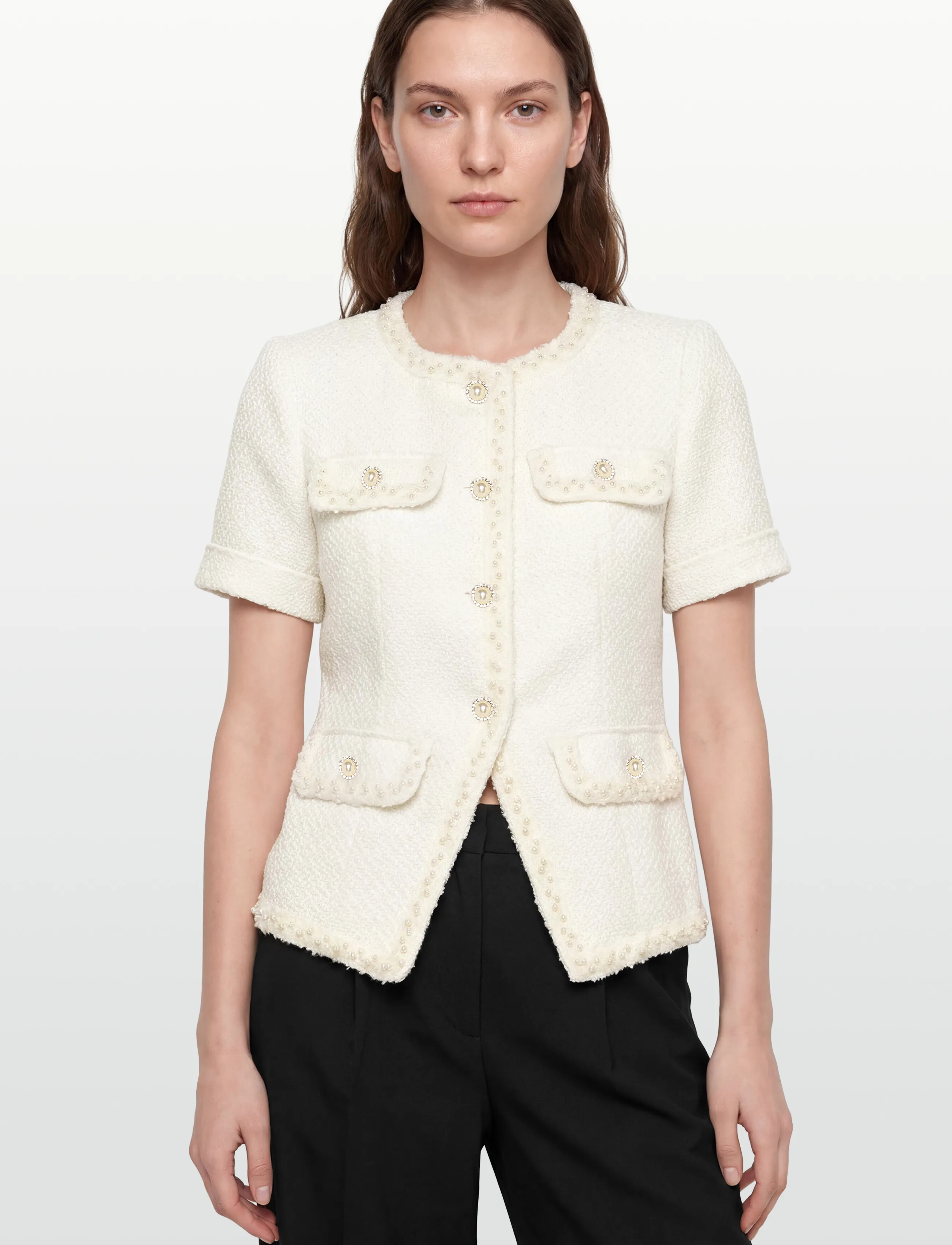 Love Lolina - Abbot top - stutterma blússur - white - 3