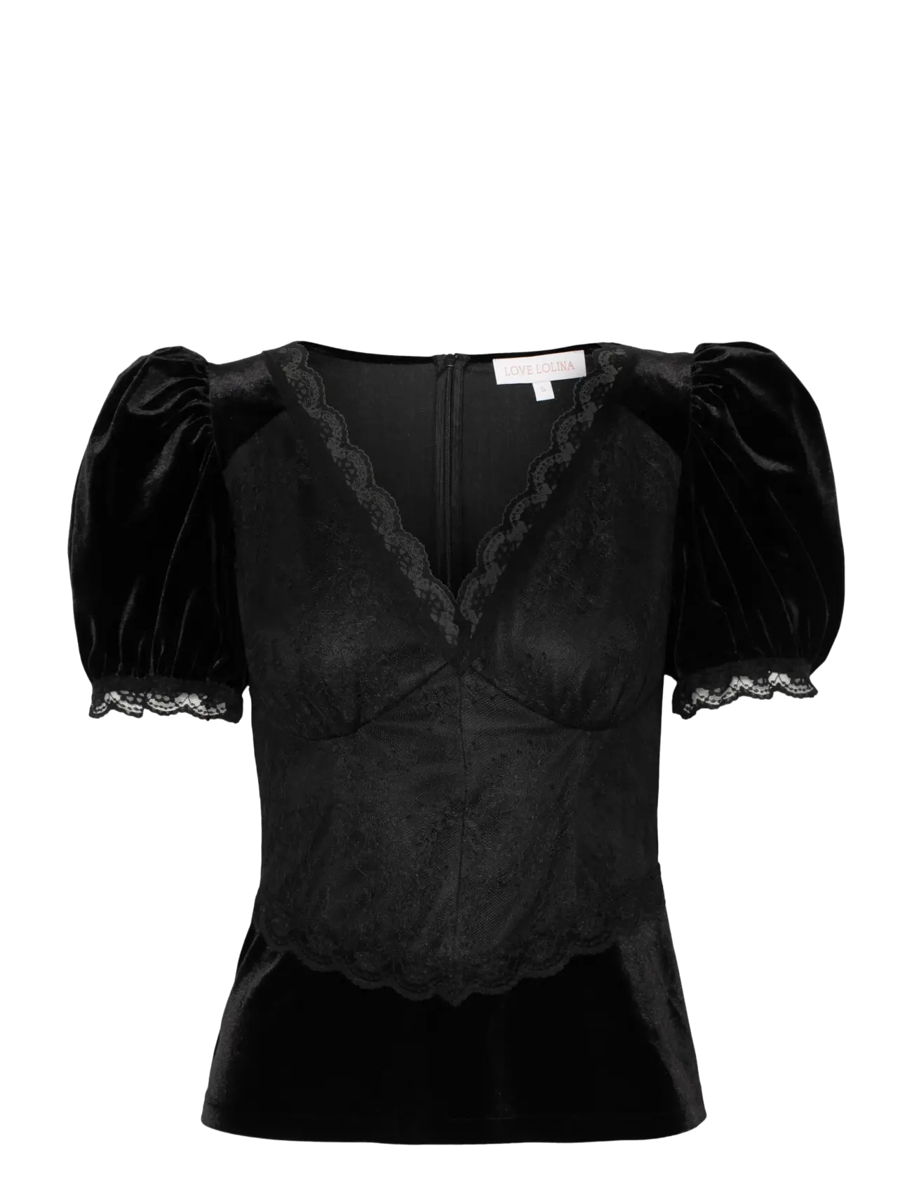 Love Lolina Francis Velvet Top - Love Lolina - 1012 / black