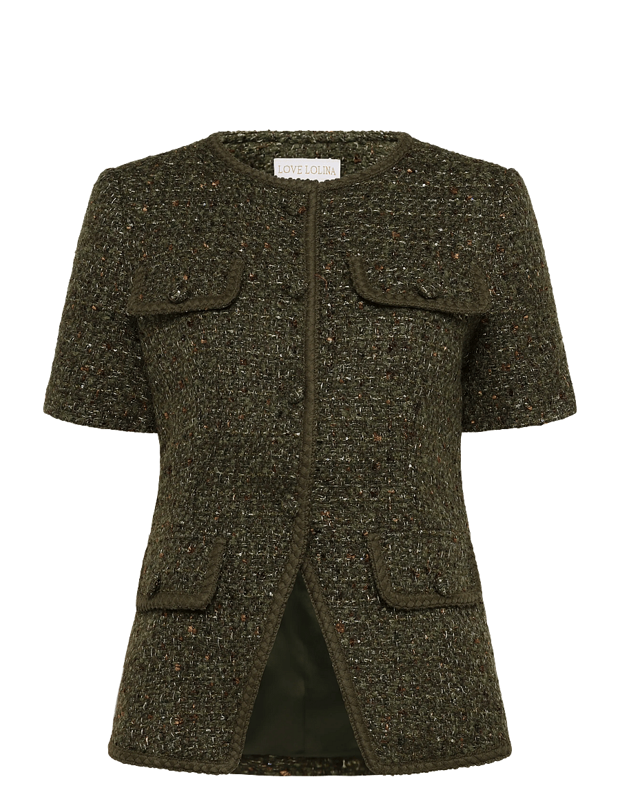 Love Lolina - Abbot Top - kortärmade blusar - khaki - 0
