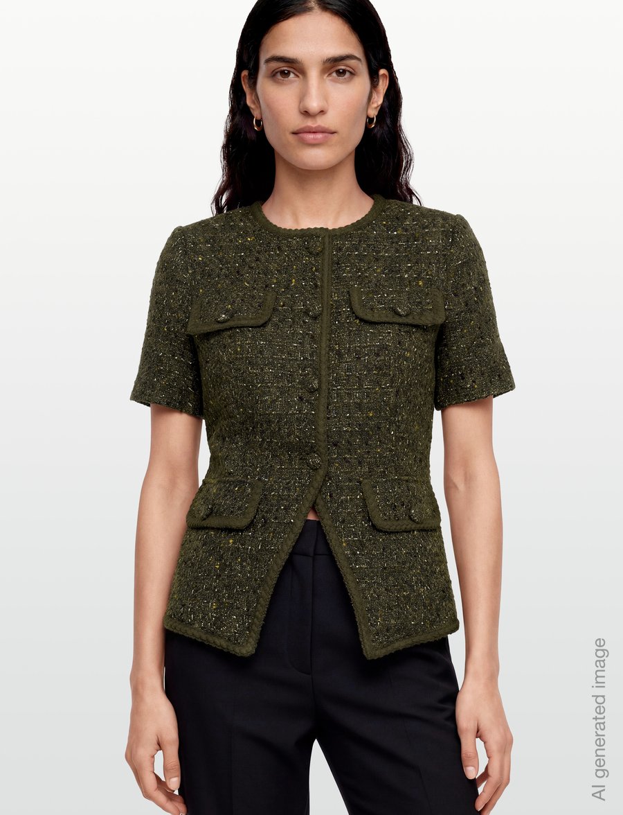 Love Lolina - Abbot Top - kortärmade blusar - khaki - 3