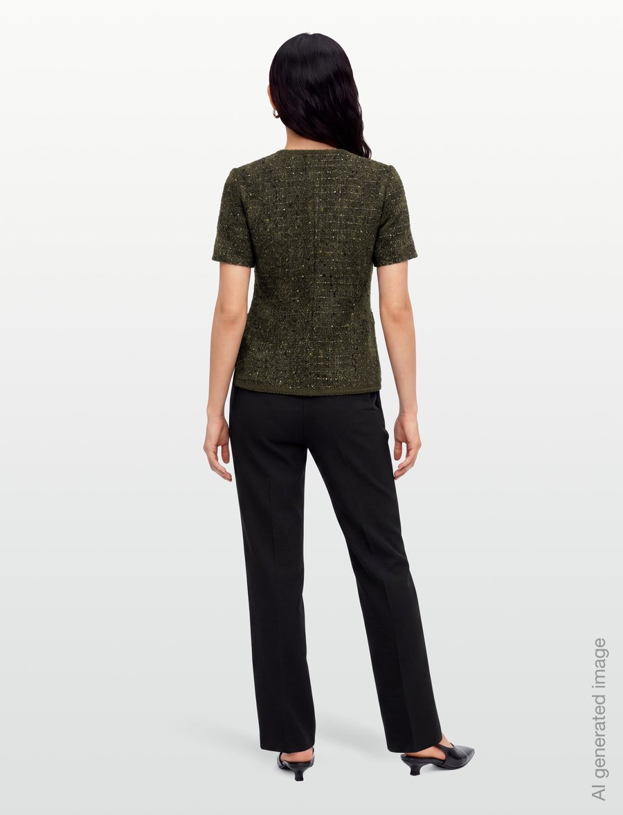 Love Lolina - Abbot Top - kortärmade blusar - khaki - 4
