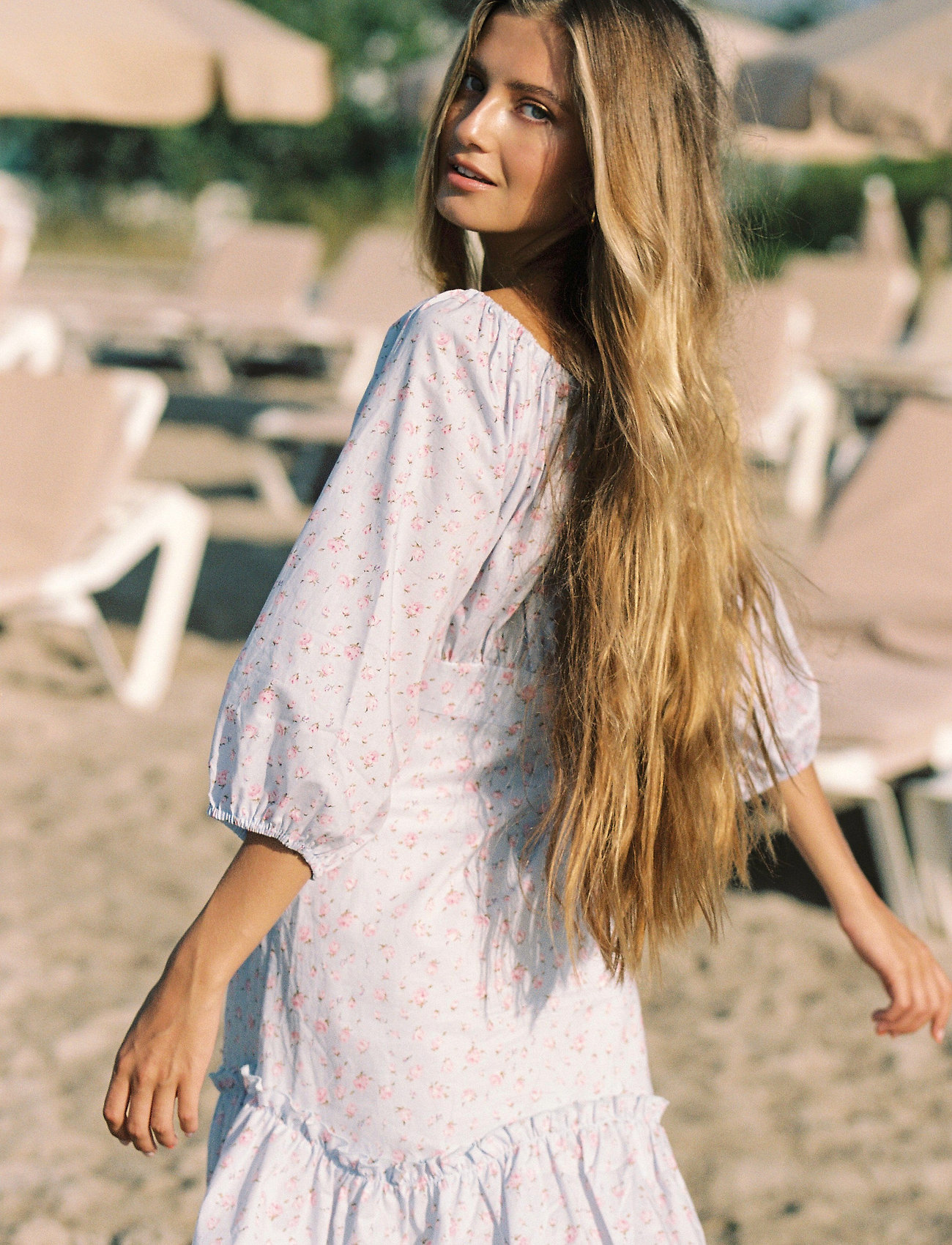 Love Lolina - Vanessa Puff Dress - blue rose - 3