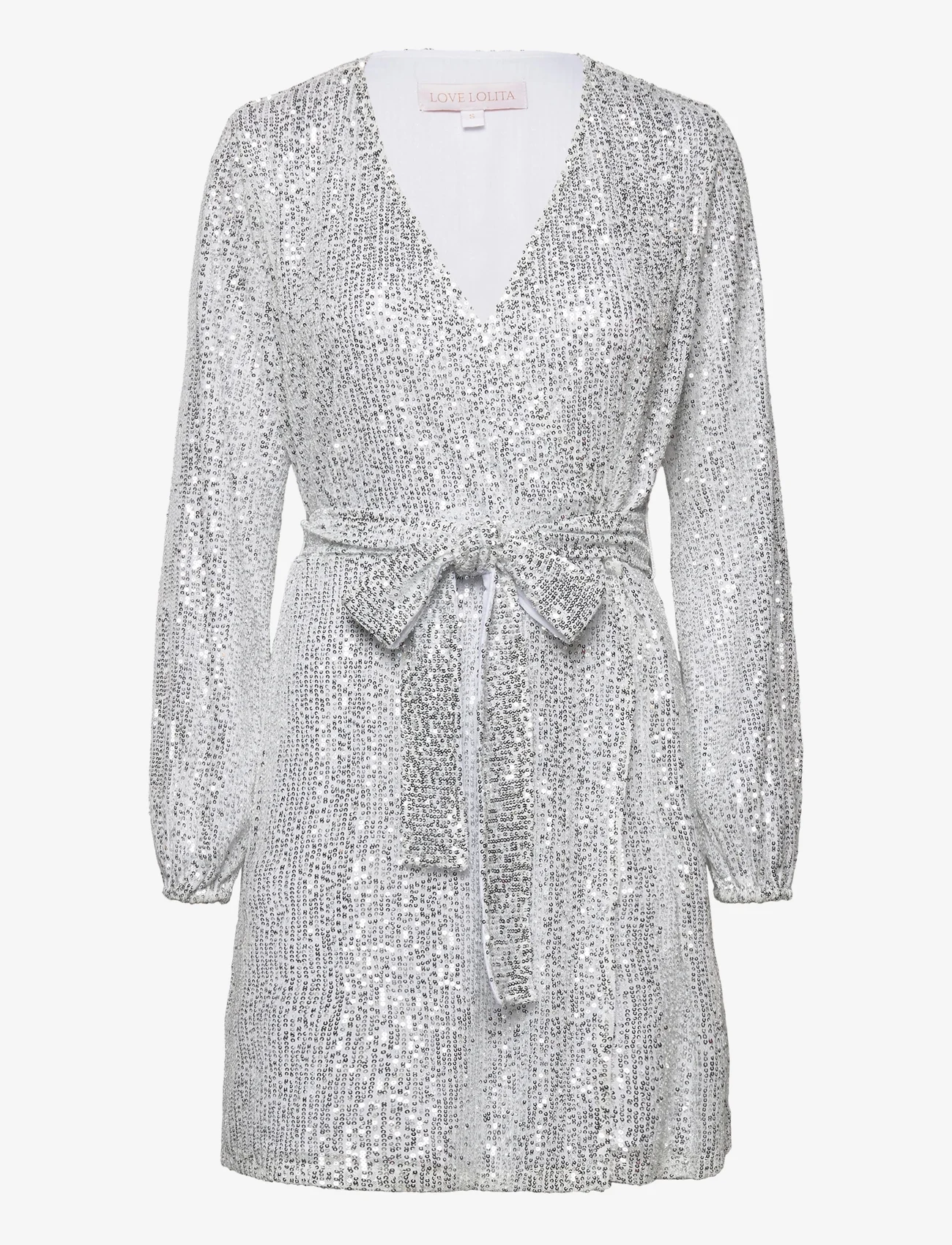 Love Lolita - Adeline mini dress - ballīšu apģērbs par outlet cenām - silver sequins - 0
