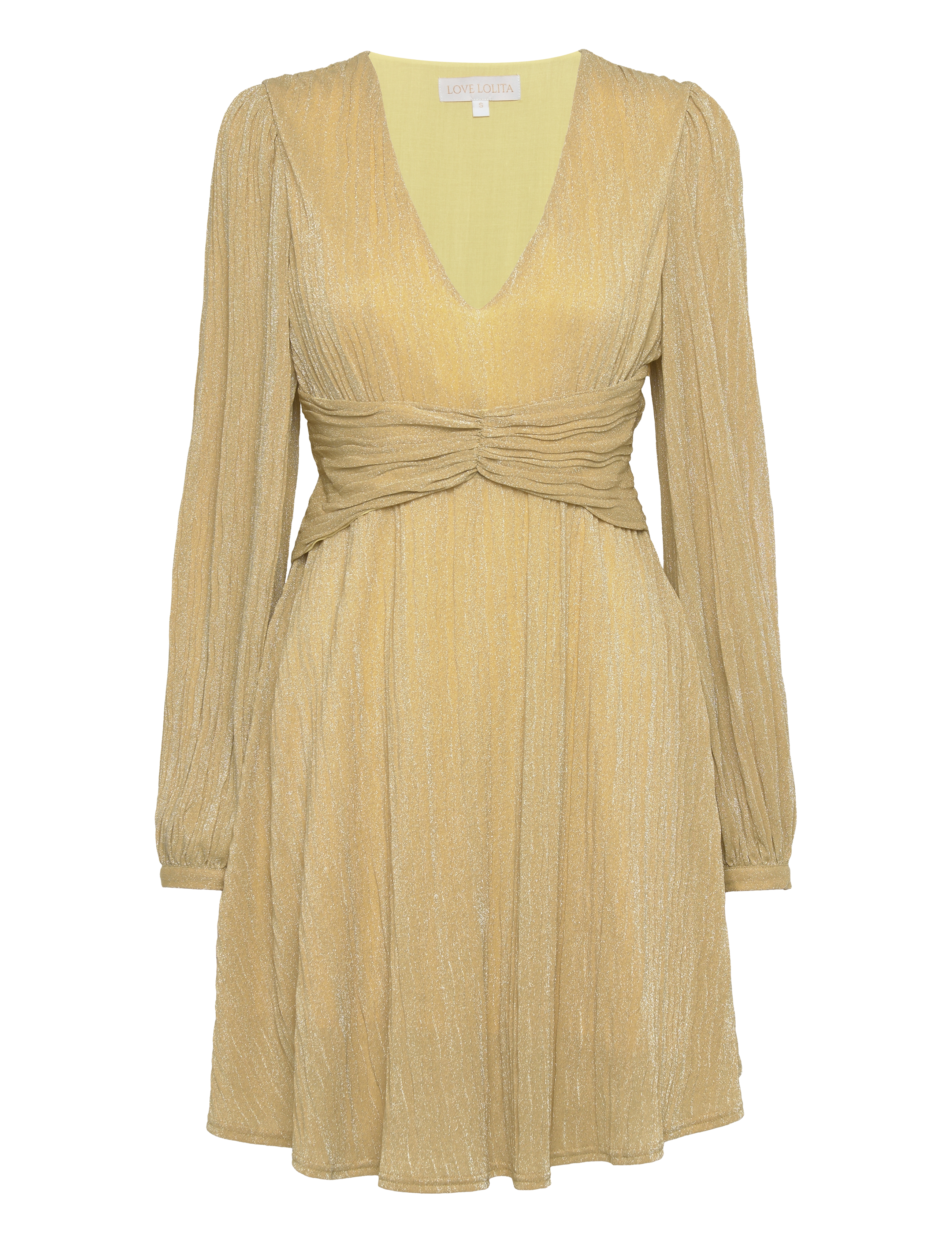 LOVE LOLINA Cassandra Mini Kleid Beige - S - Damen