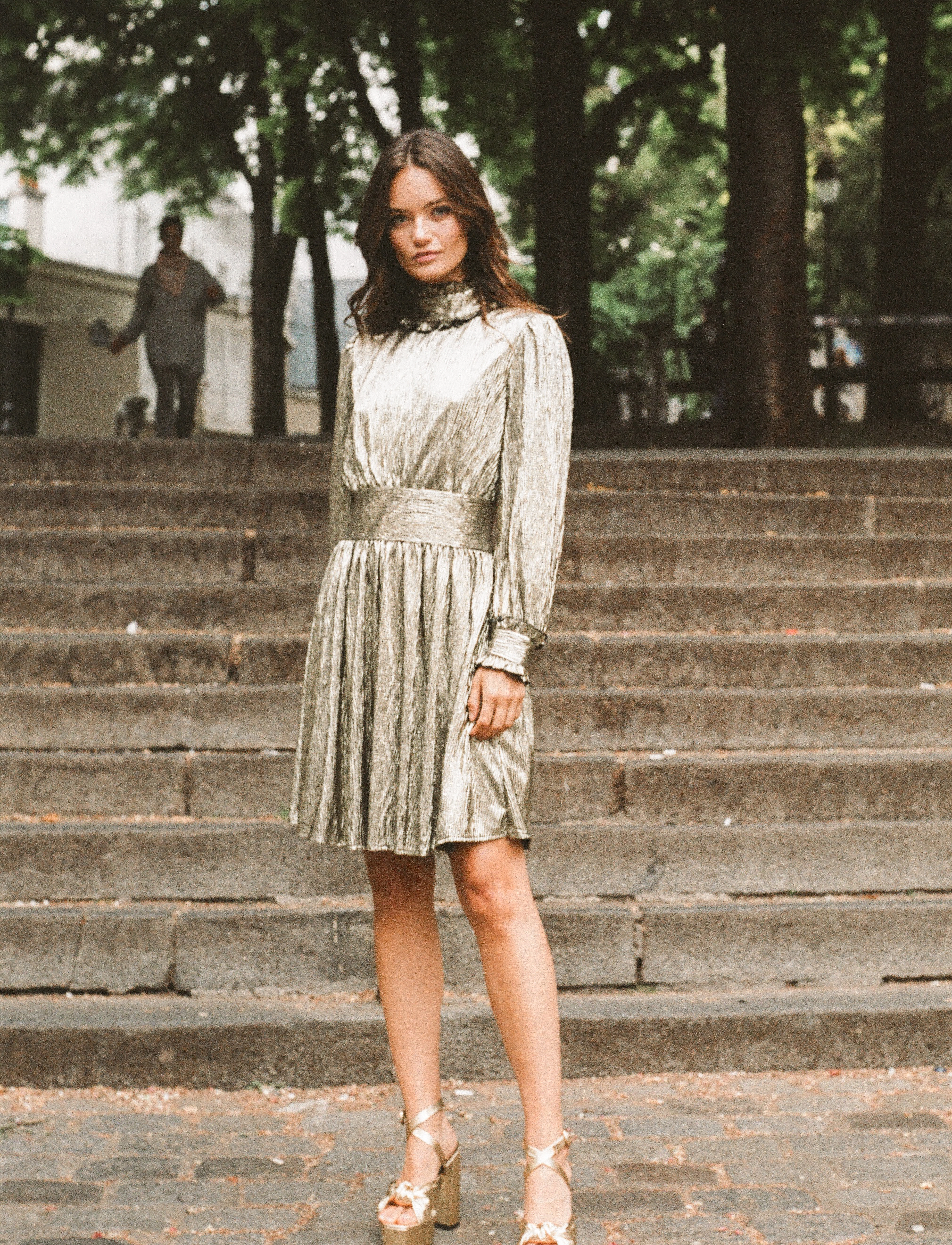 Love Lolina Addison dress - Kjoler - GOLD / gold
