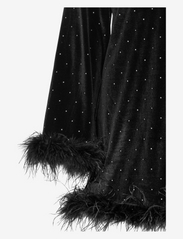 Love Lolita - Peach mini dress - festtøj til outletpriser - black velvet w feather - 3
