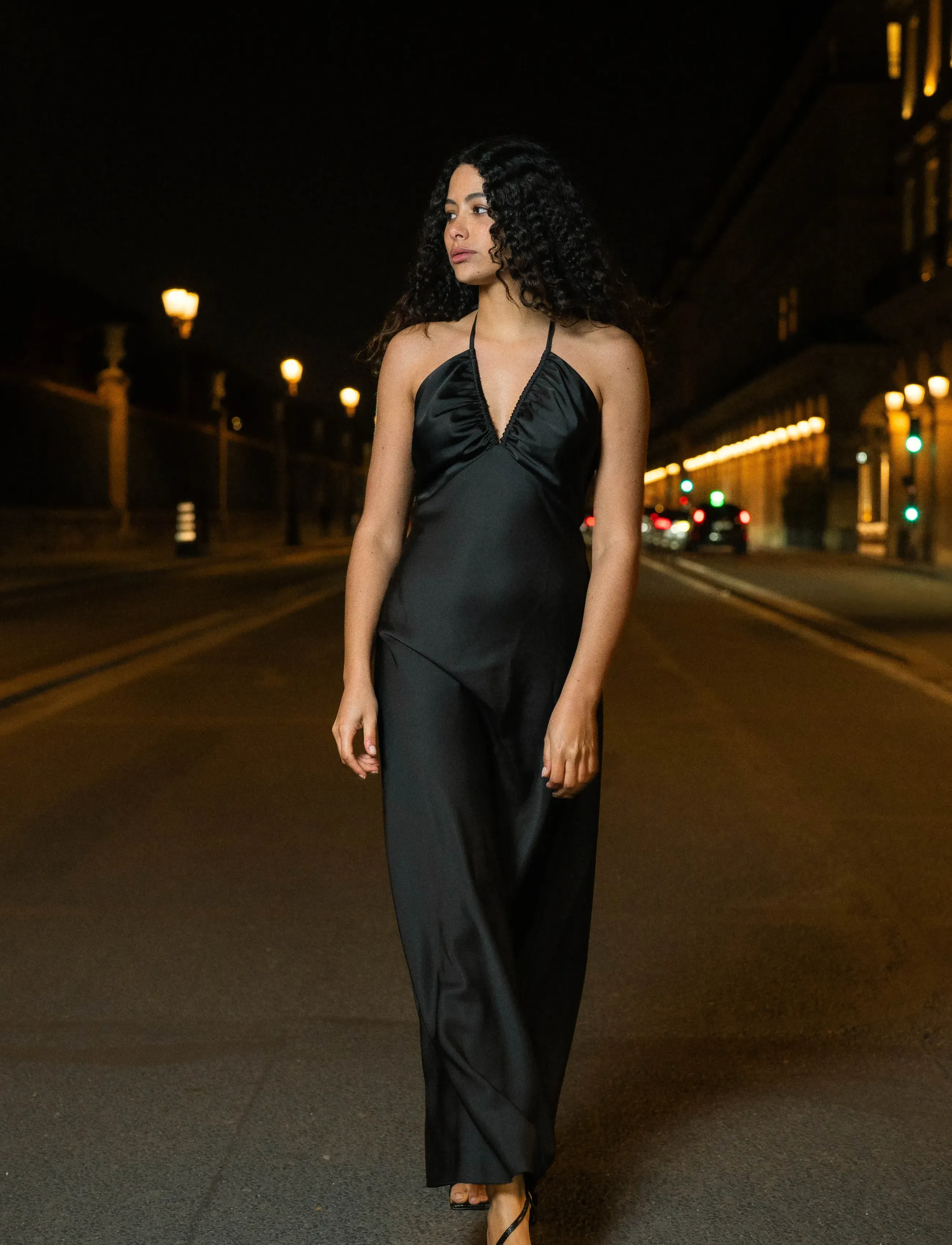 Love Lolina Alexis Maxi Dress, L, Black, Kjoler > Maxikjole, Dame