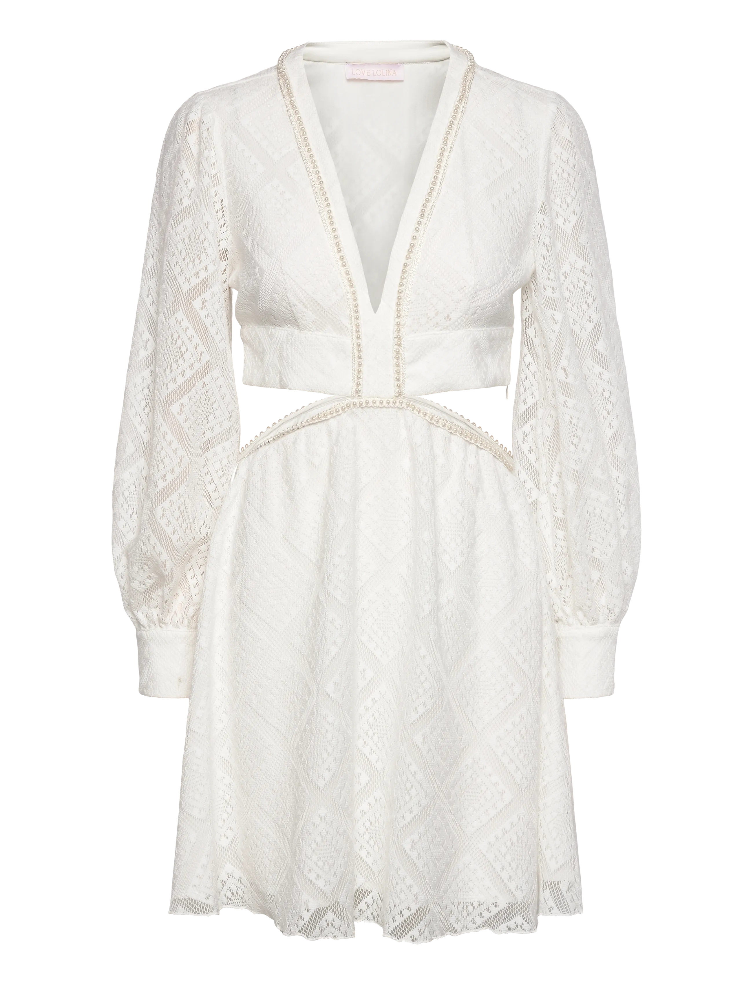 Love Lolina Paloma mini dress - Konfirmation - WHITE / white