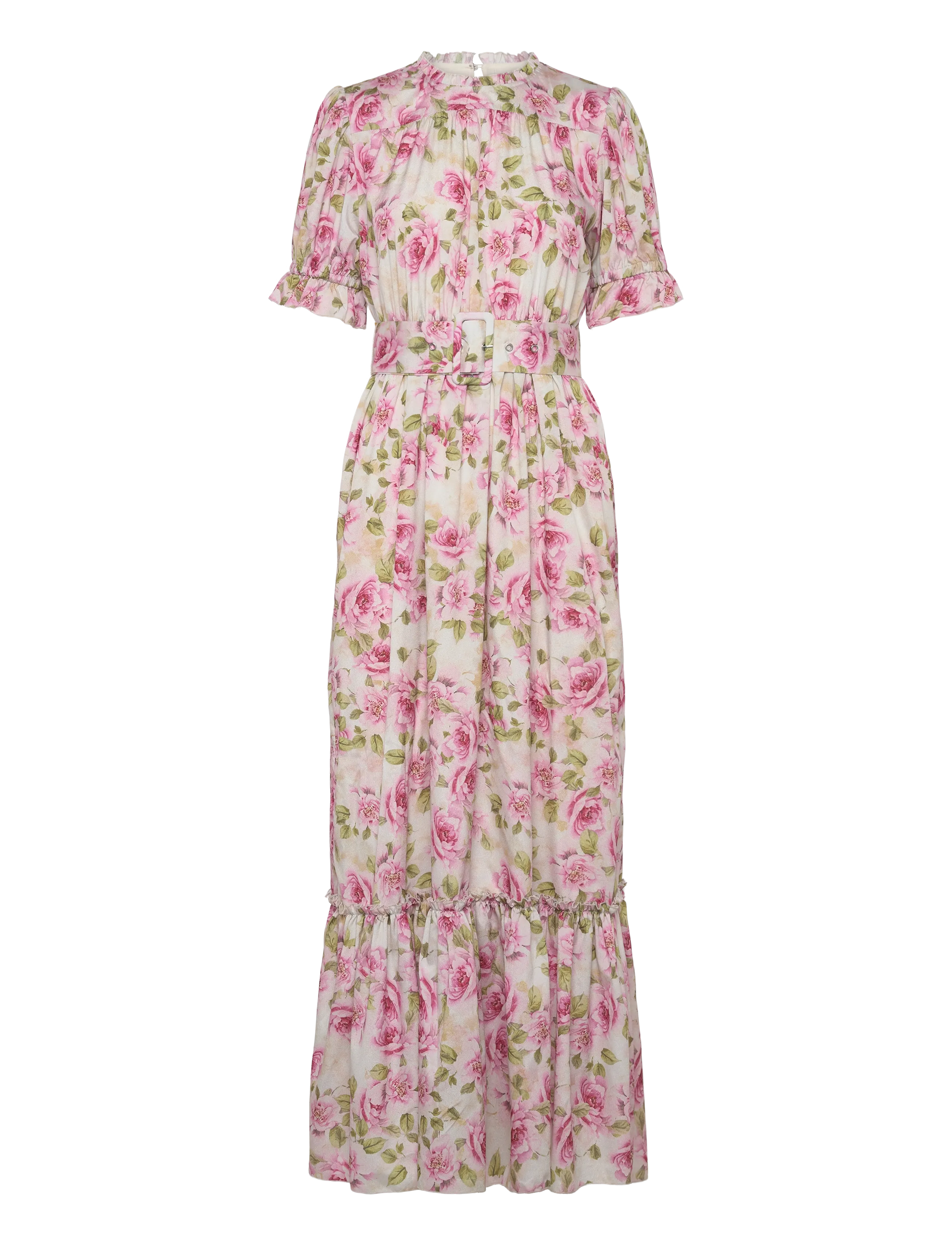 Love Lolina Sophie Maxi Dress, L, Pink, Kjoler > Maxikjole, Dame