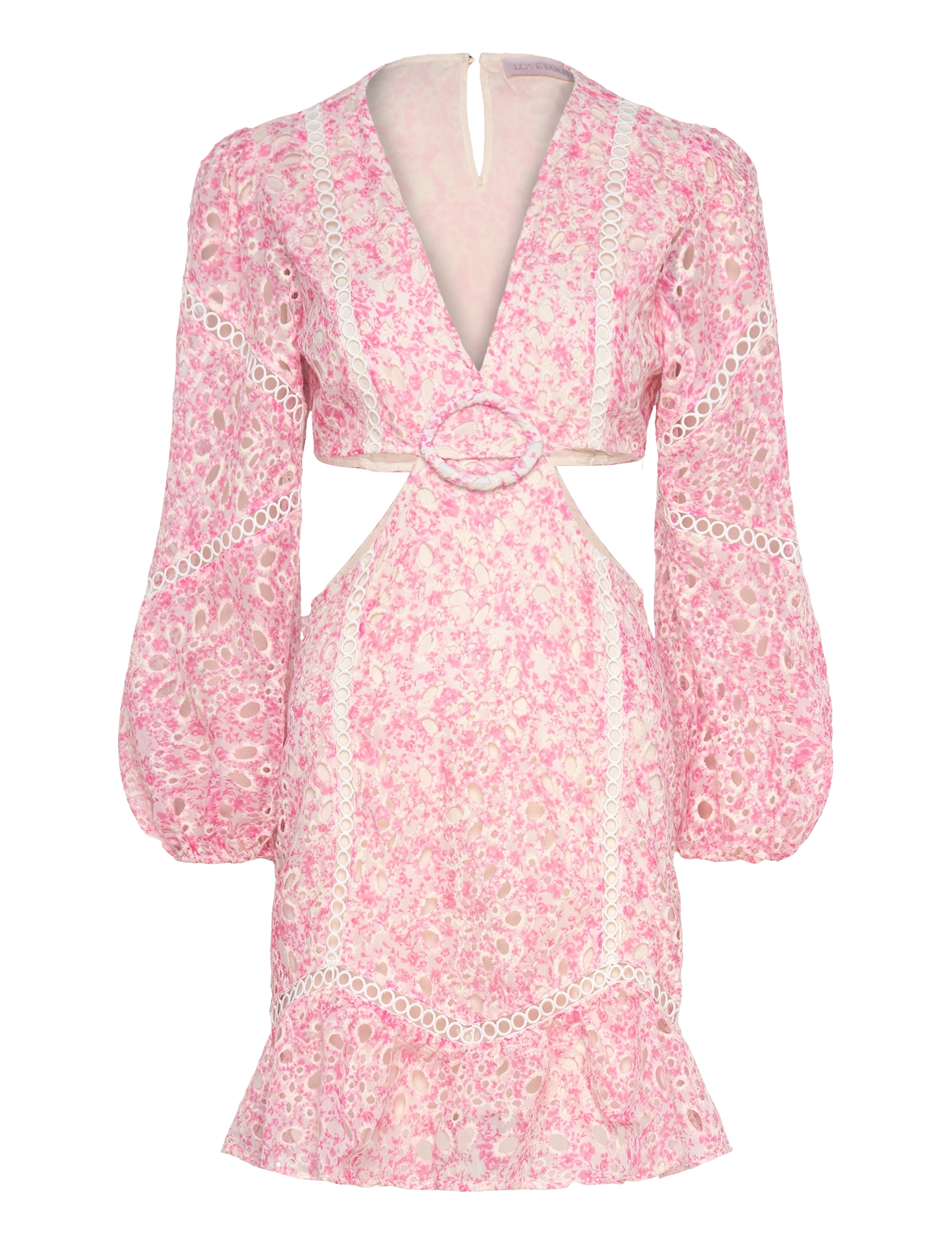 LOVE LOLINA Mabel Mini Kleid Pink - XL - Damen