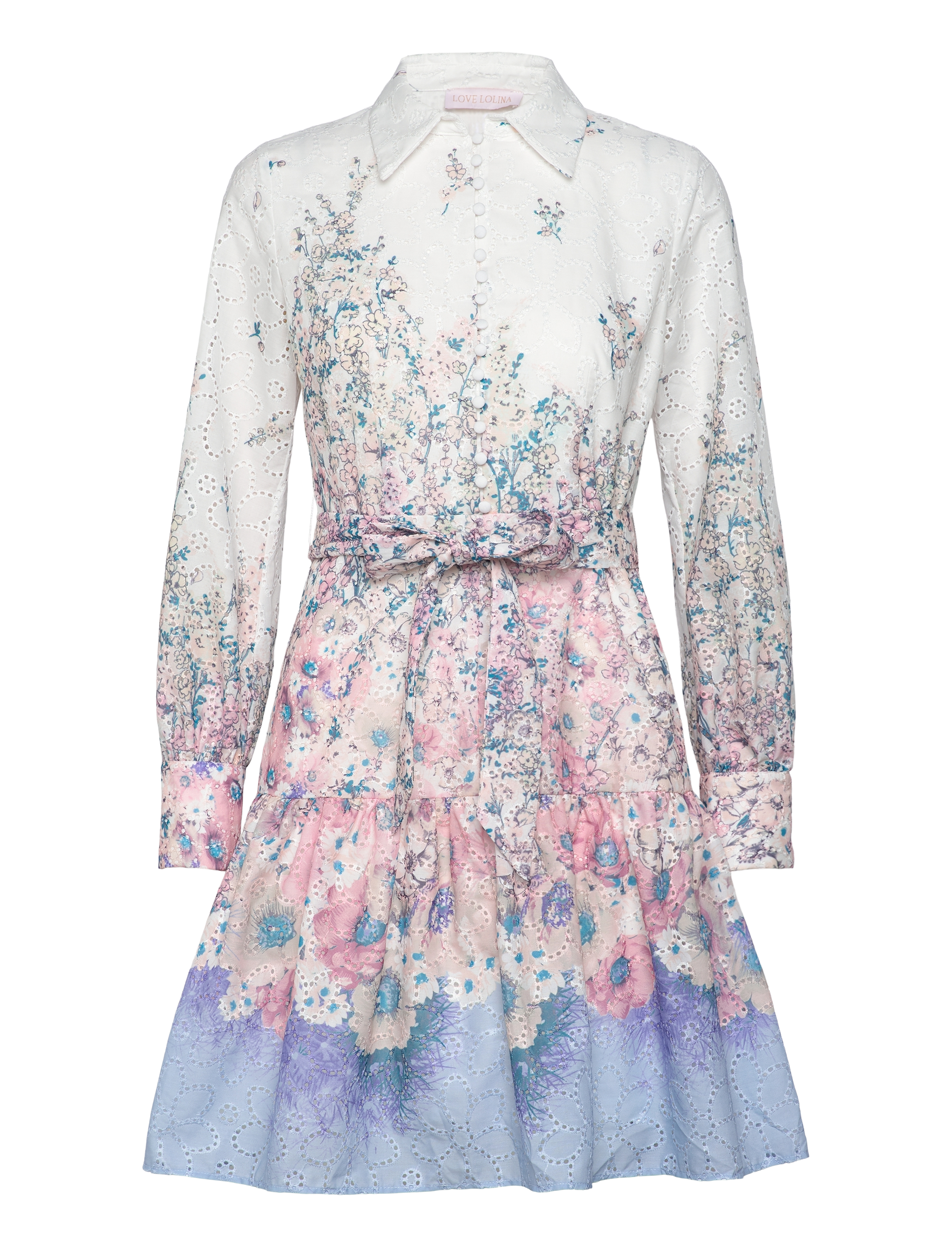 Love Lolina Berta mini dress - Tøj - SPRING SYMPHONY / white