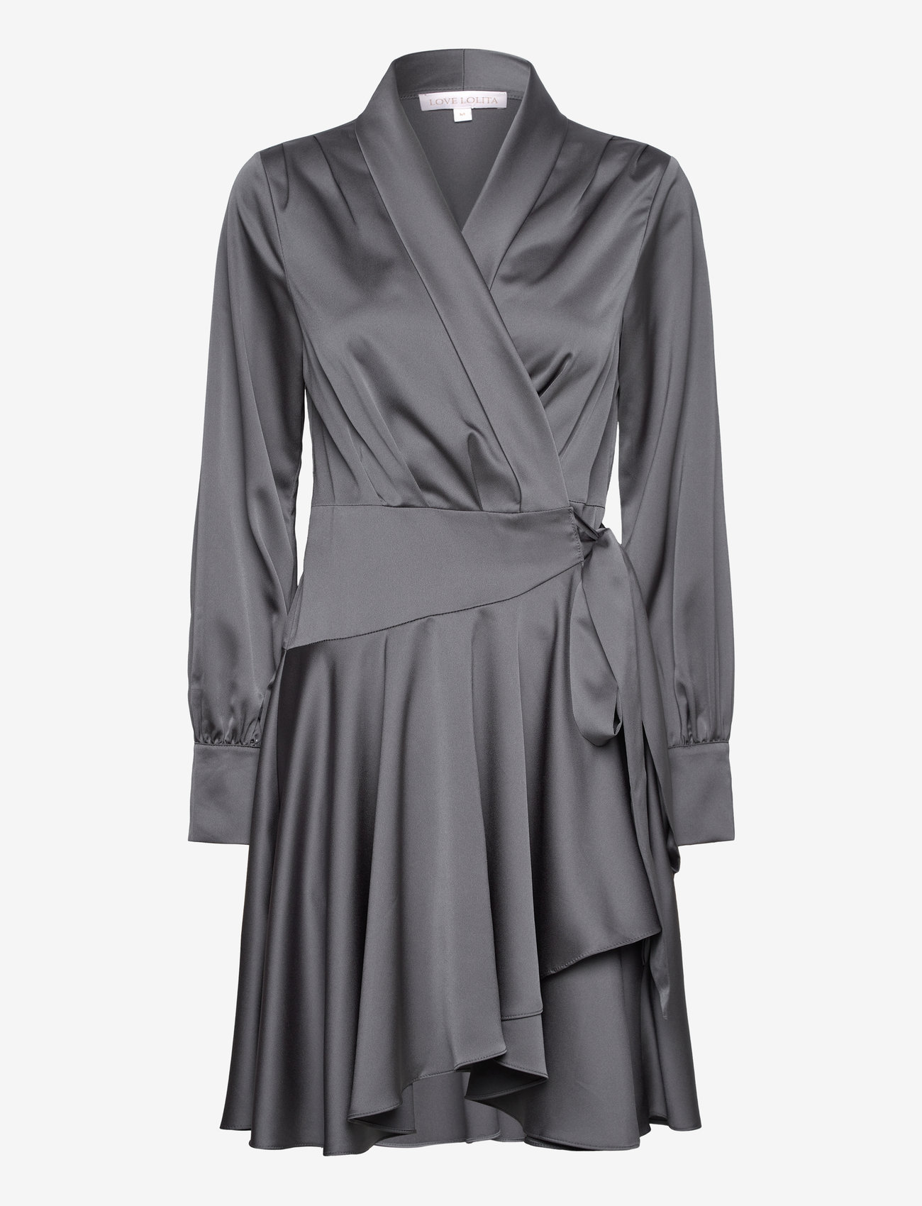 Love Lolina - Iza mini dress - wrap dresses - grey - 0