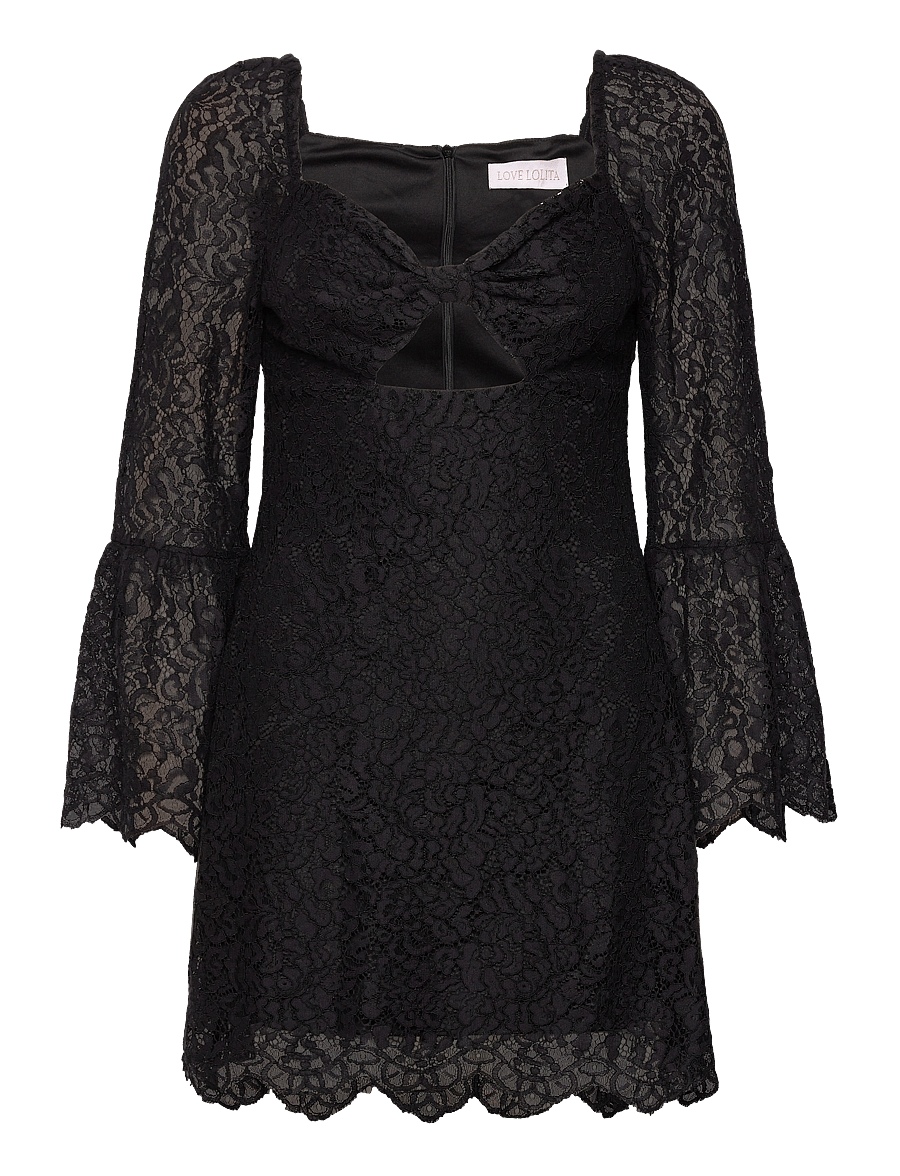 Love Lolina - Brittany mini dress - lyhyet mekot - black lace - 0
