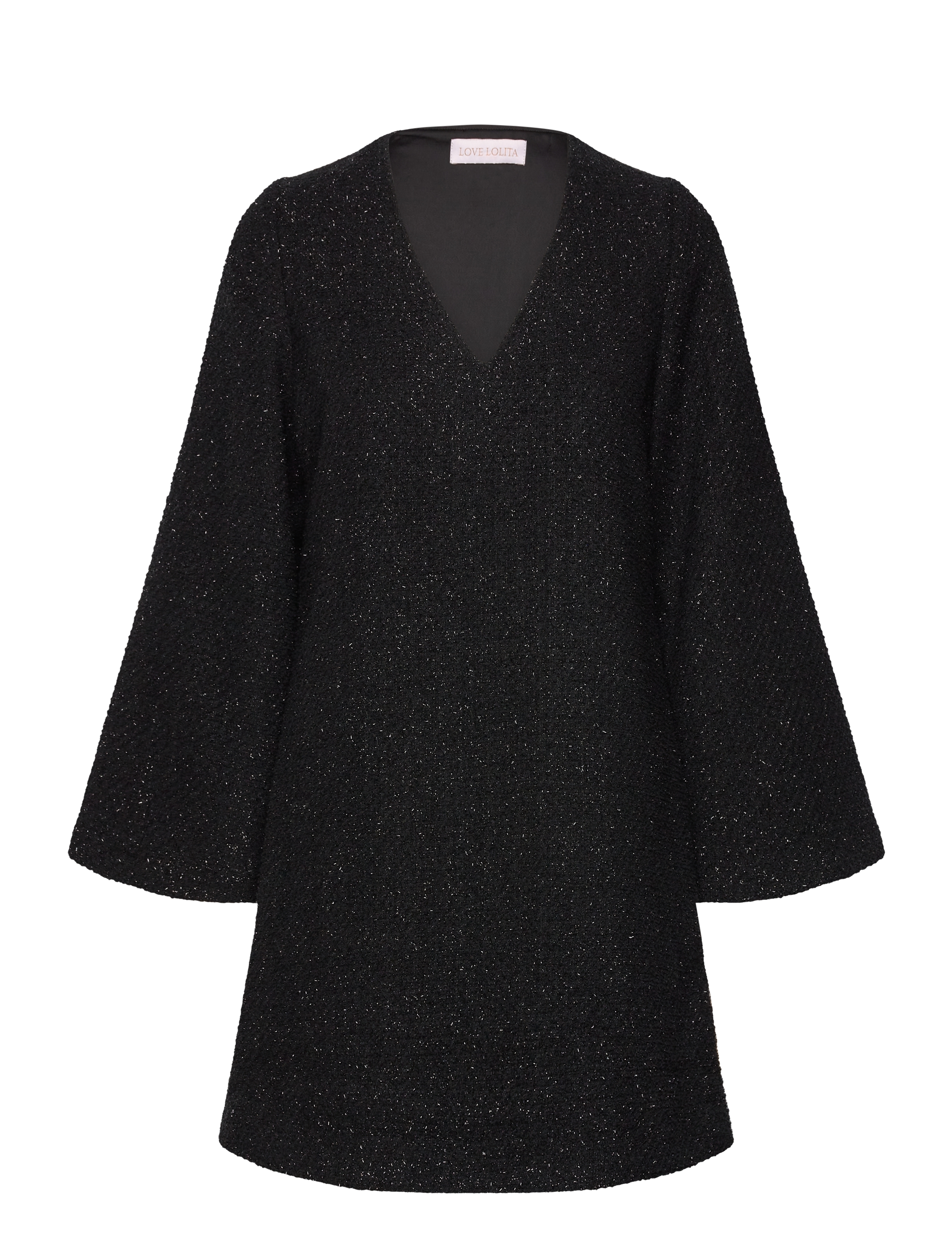 LOVE LOLINA Peach Mini Kleid Schwarz - S - Damen