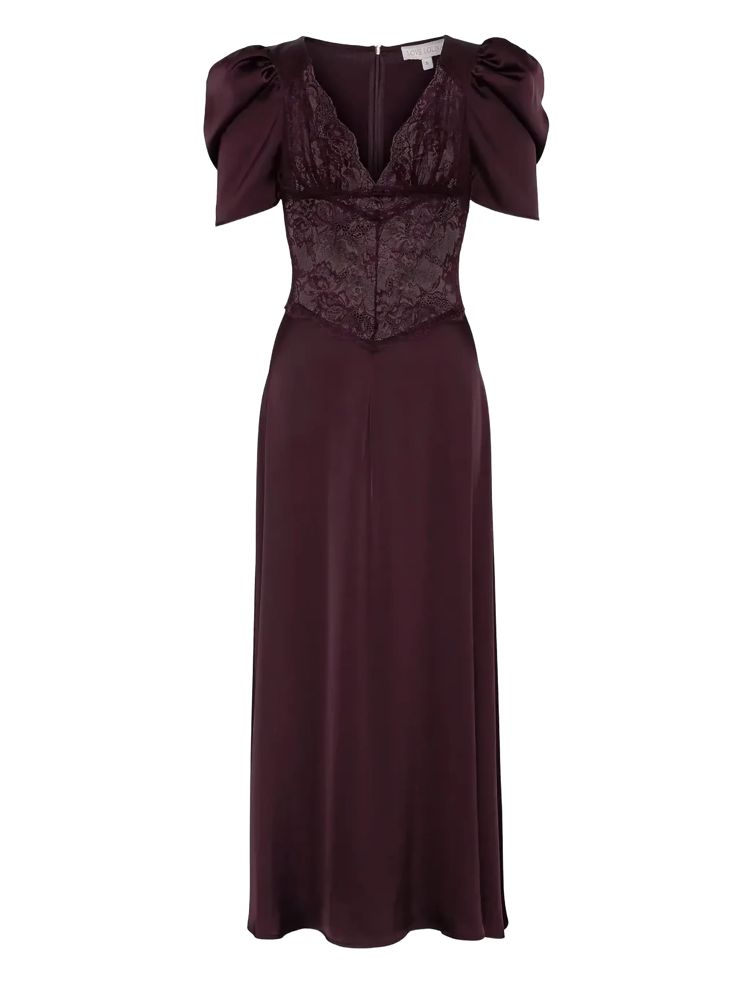 Love Lolina Francis lace midi dress - Lace dresses - BURGUNDY / burgundy