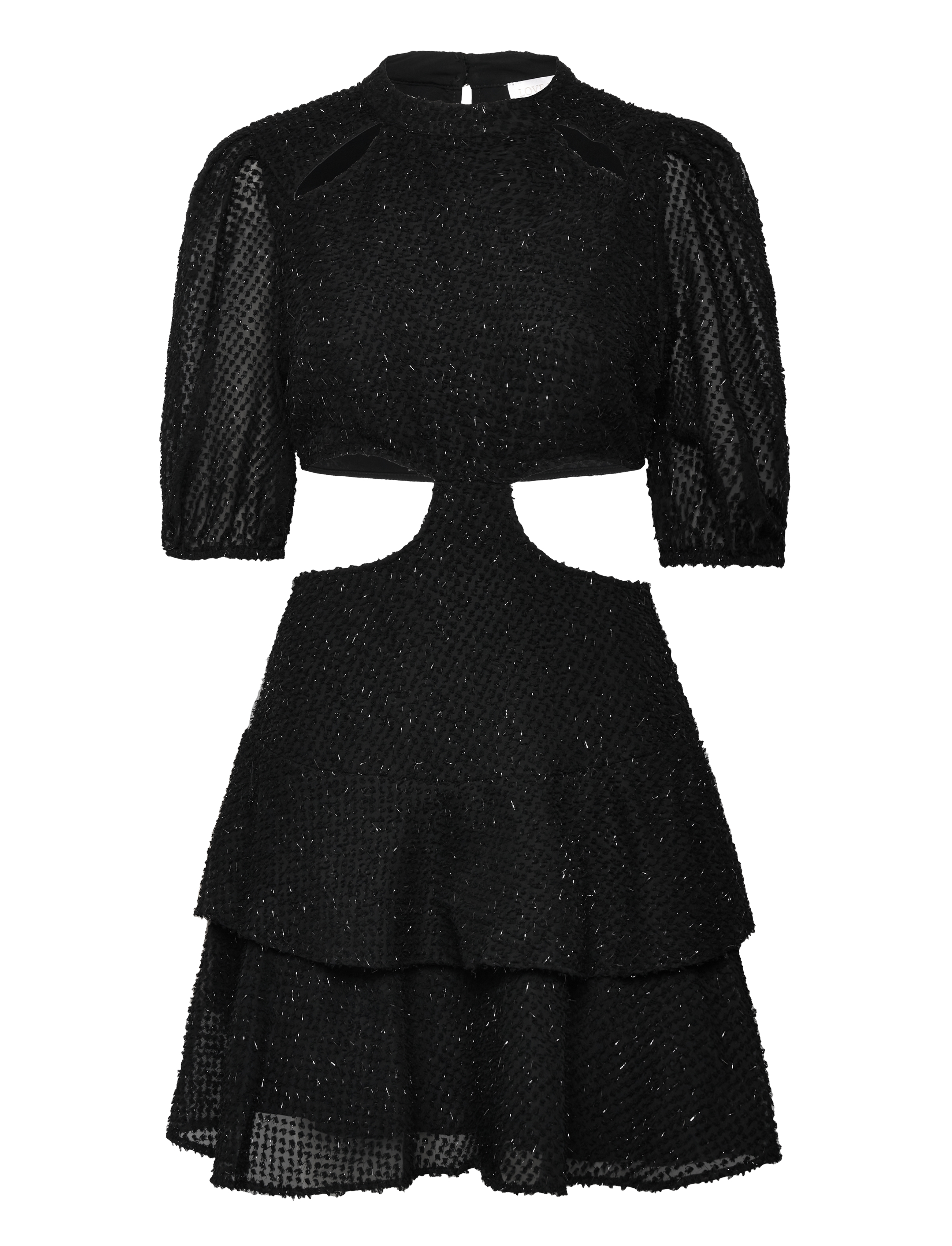 Love Lolina Hanna mini dress - Kjoler - BLACK GLITTER DOT / black
