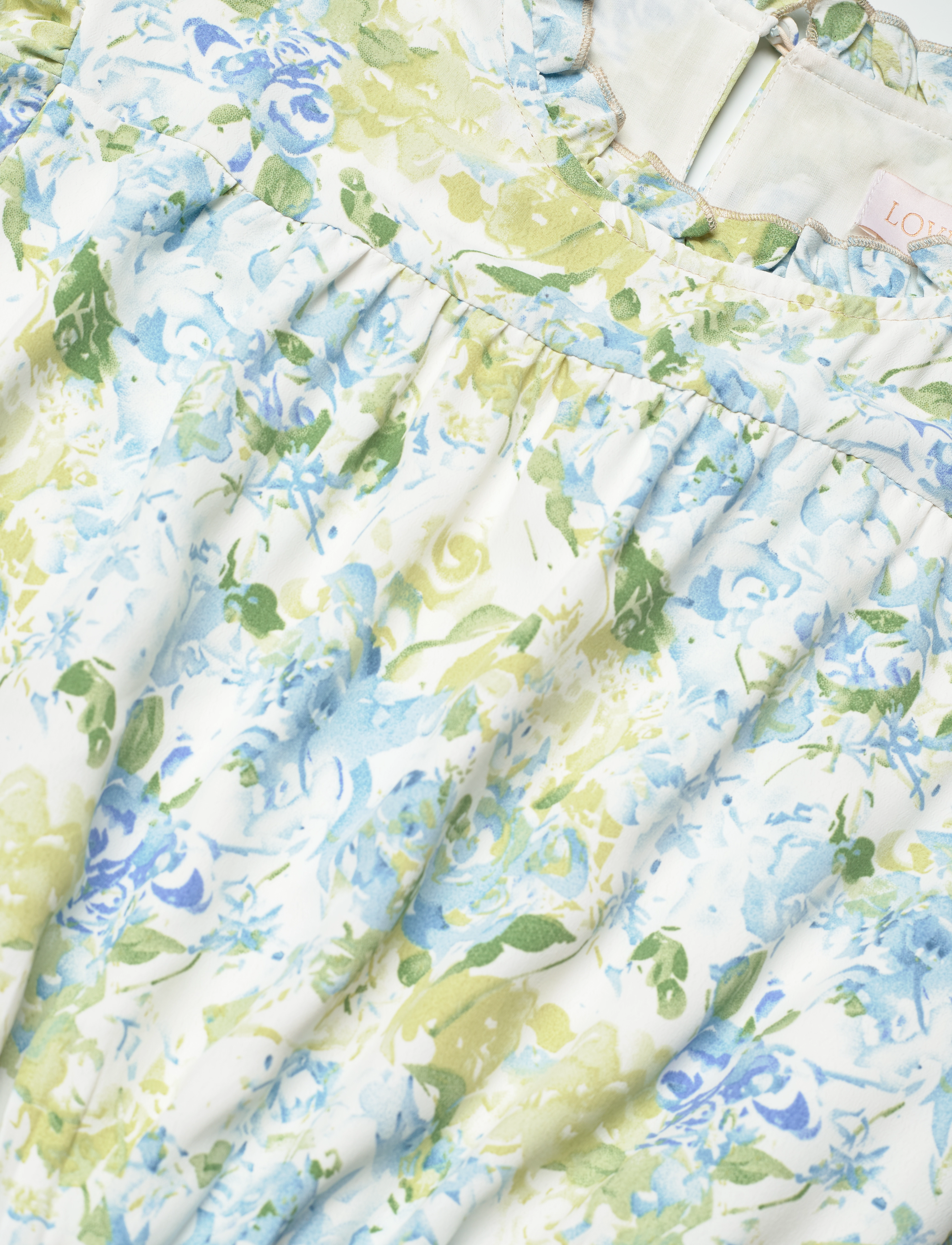 Love Lolina - Sophie puff sleeve Maxi dress - green garden - 2