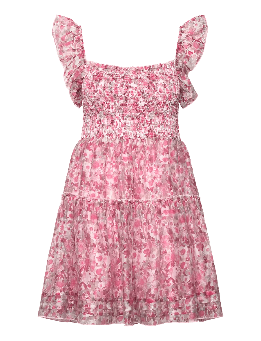 Love Lolina - Polly mini dress - sukienki letnie - sweet daisy - 0
