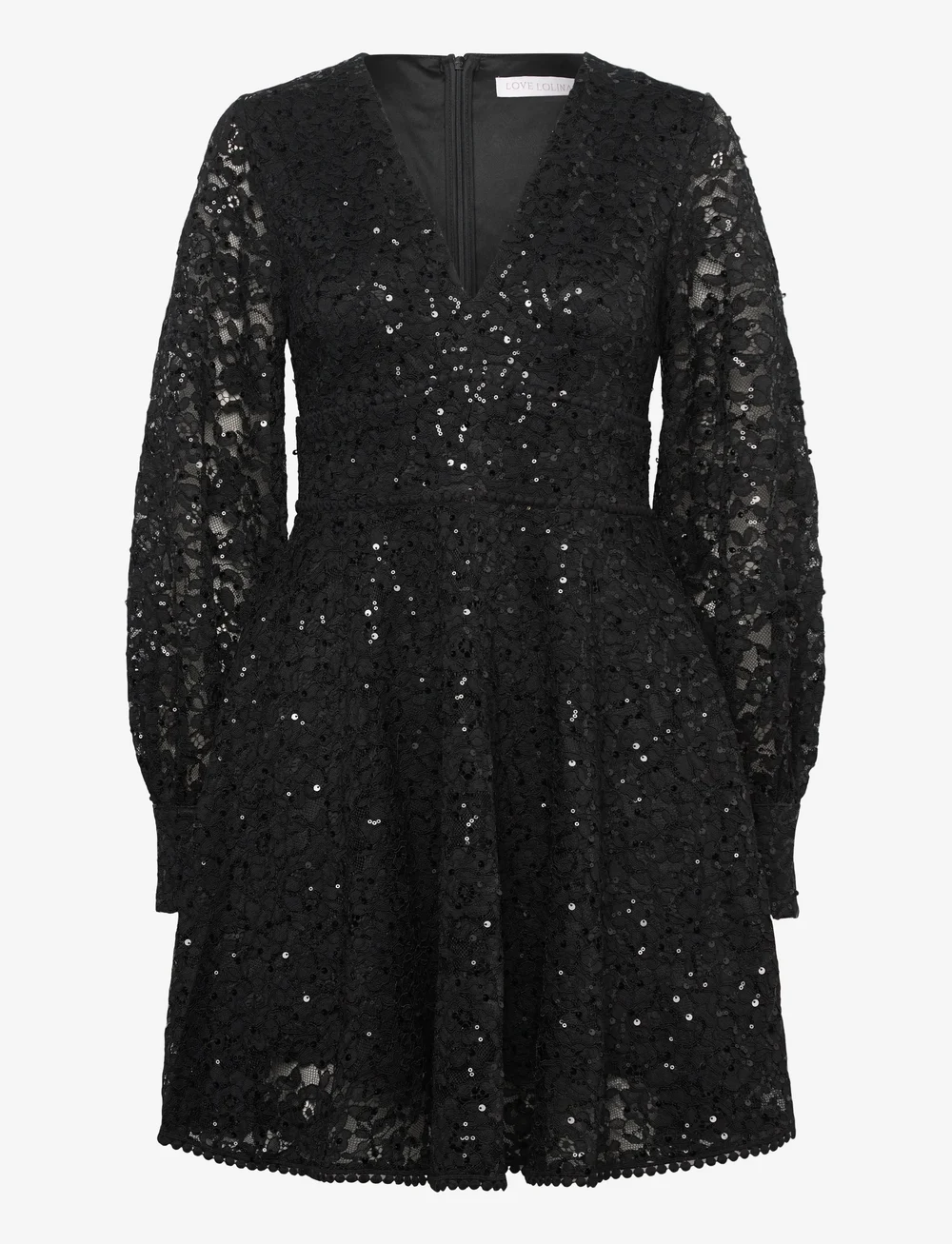 Love Lolina - Freya mini dress - cocktailjurken - black lace - 0