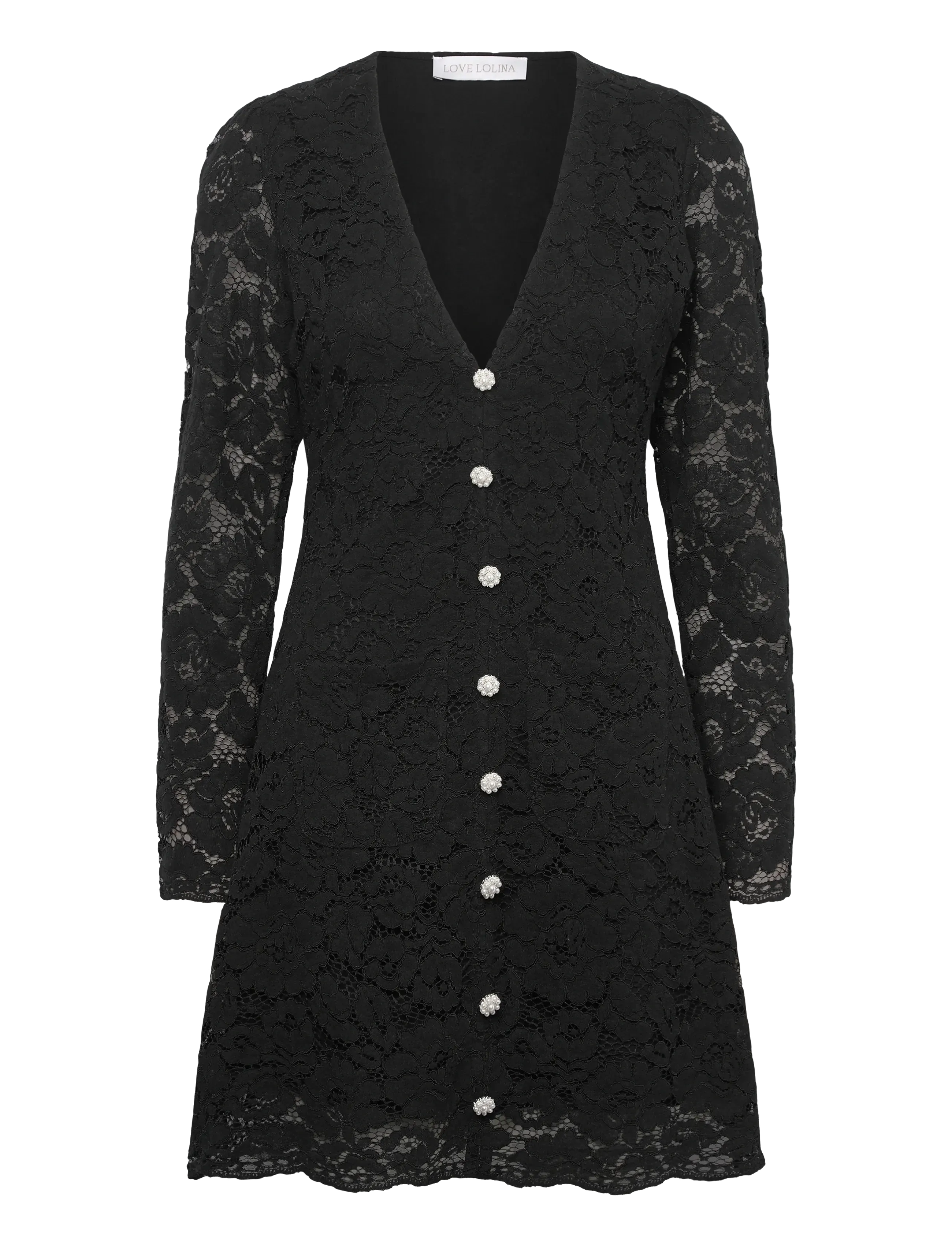 LOVE LOLINA Riley Mini Kleid Schwarz - XL - Damen