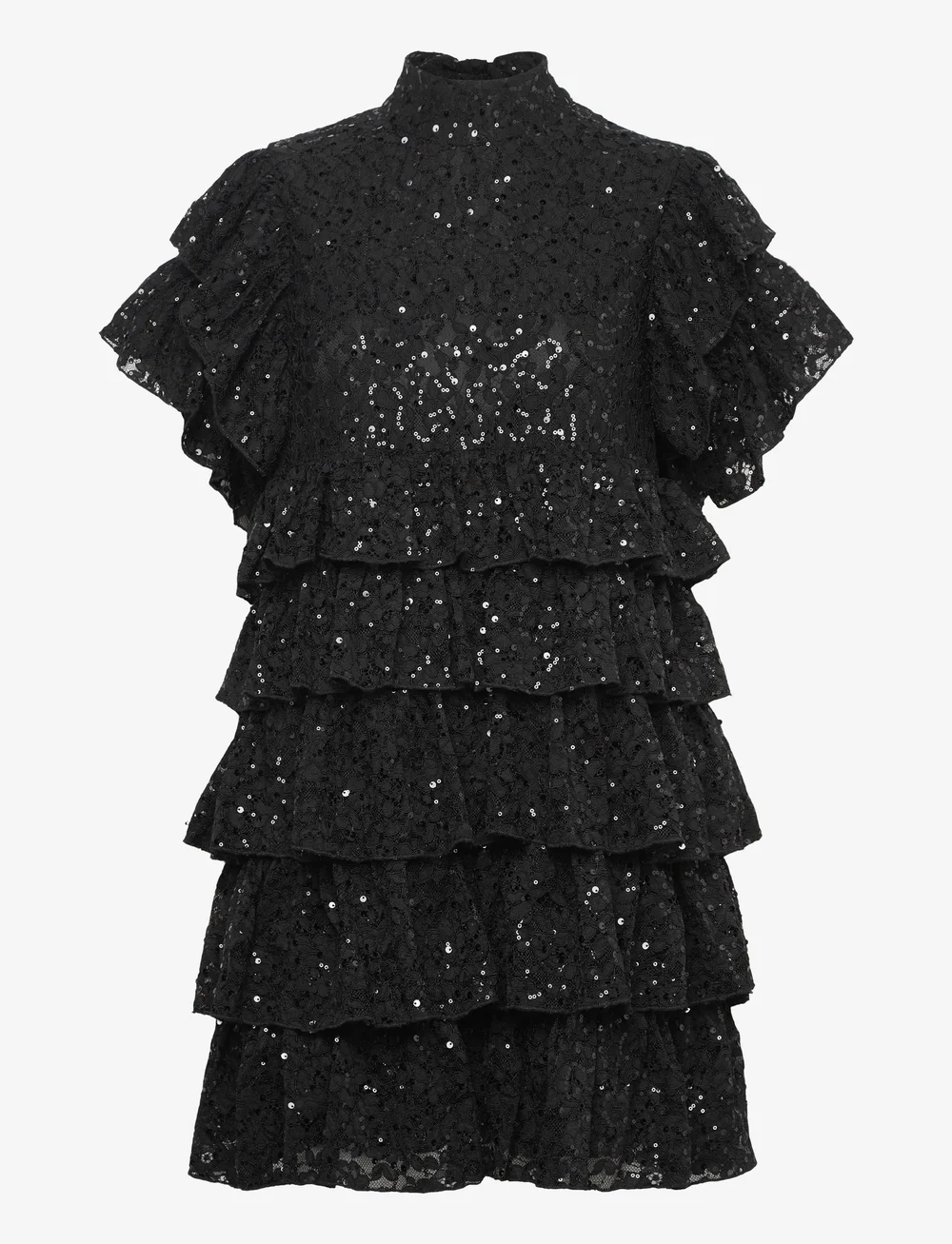 Love Lolina - Majesty mini dress - cocktailjurken - black lace - 0