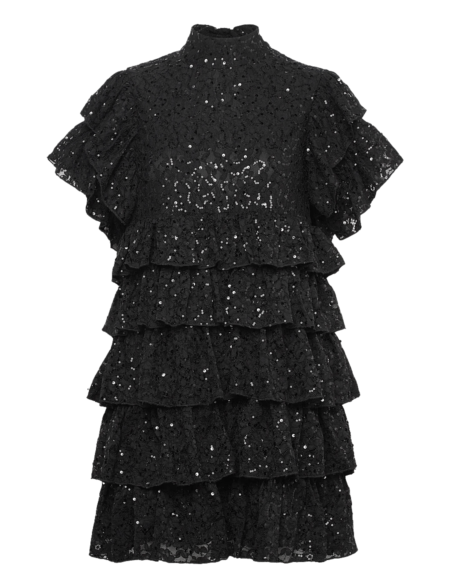 Love Lolina - Majesty mini dress - cocktailkleider - black lace - 0