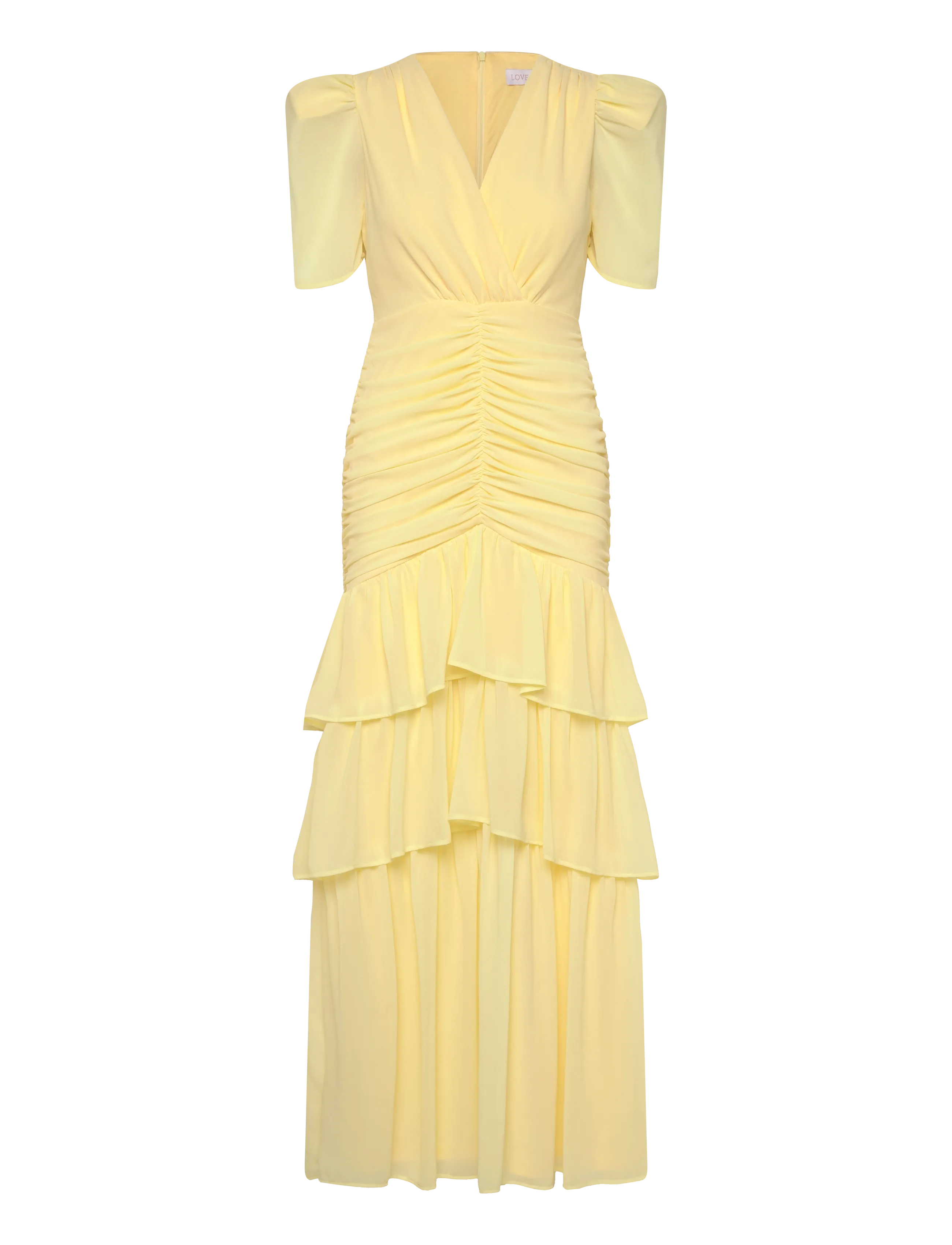 LOVE LOLINA Jenna Maxi Kleid Gelb - XS - Damen
