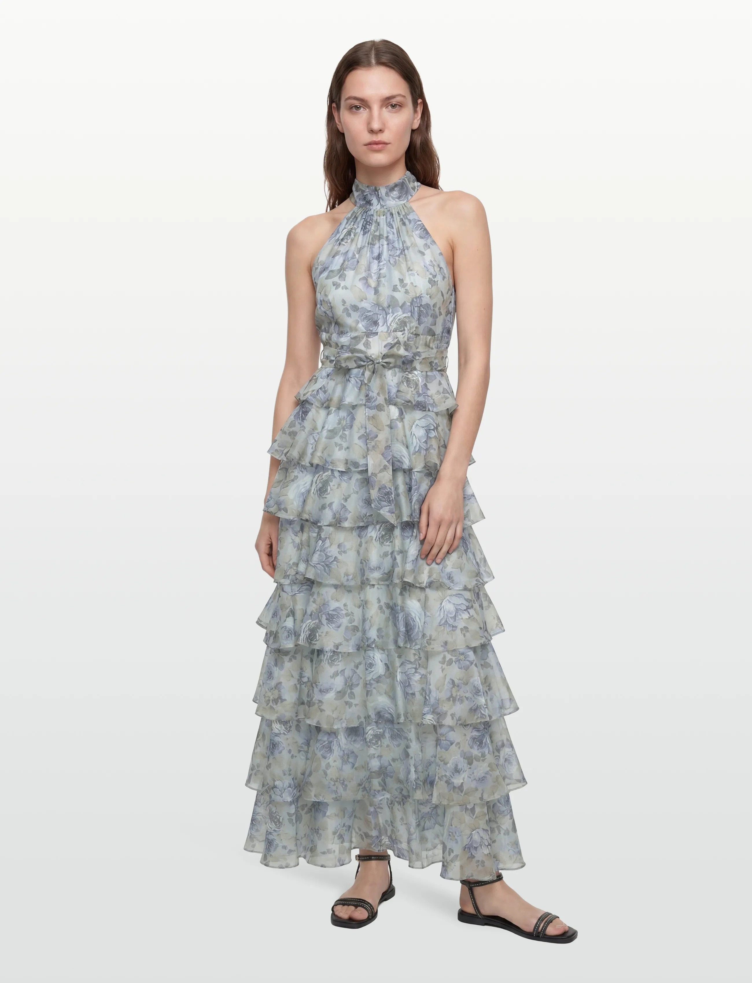 Love Lolina Angel Maxi Halterneck - Kampagnen - MIDNIGHT BLOOM / blue