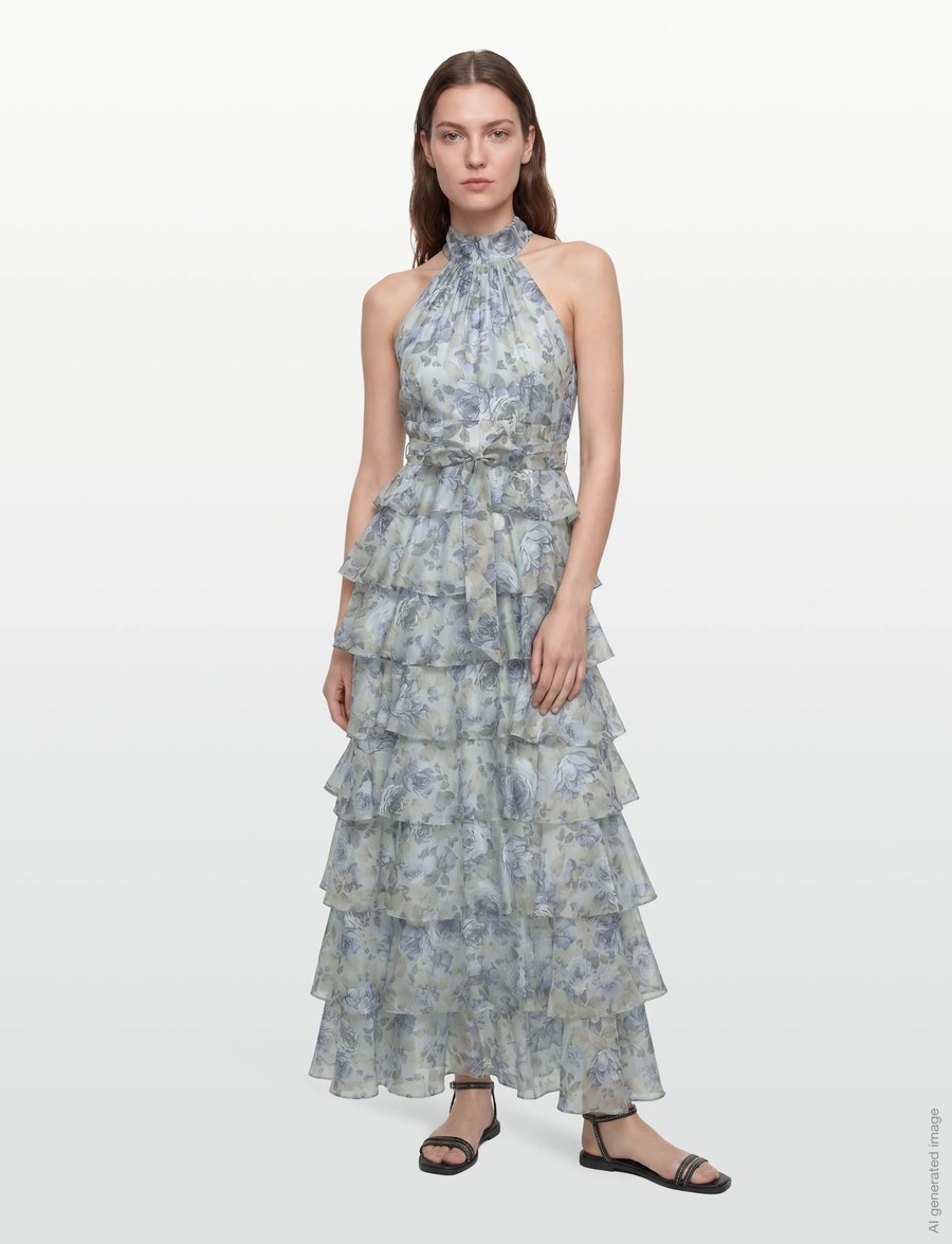 Love Lolina - Angel Maxi Halterneck - sommerkleider - midnight bloom - 0
