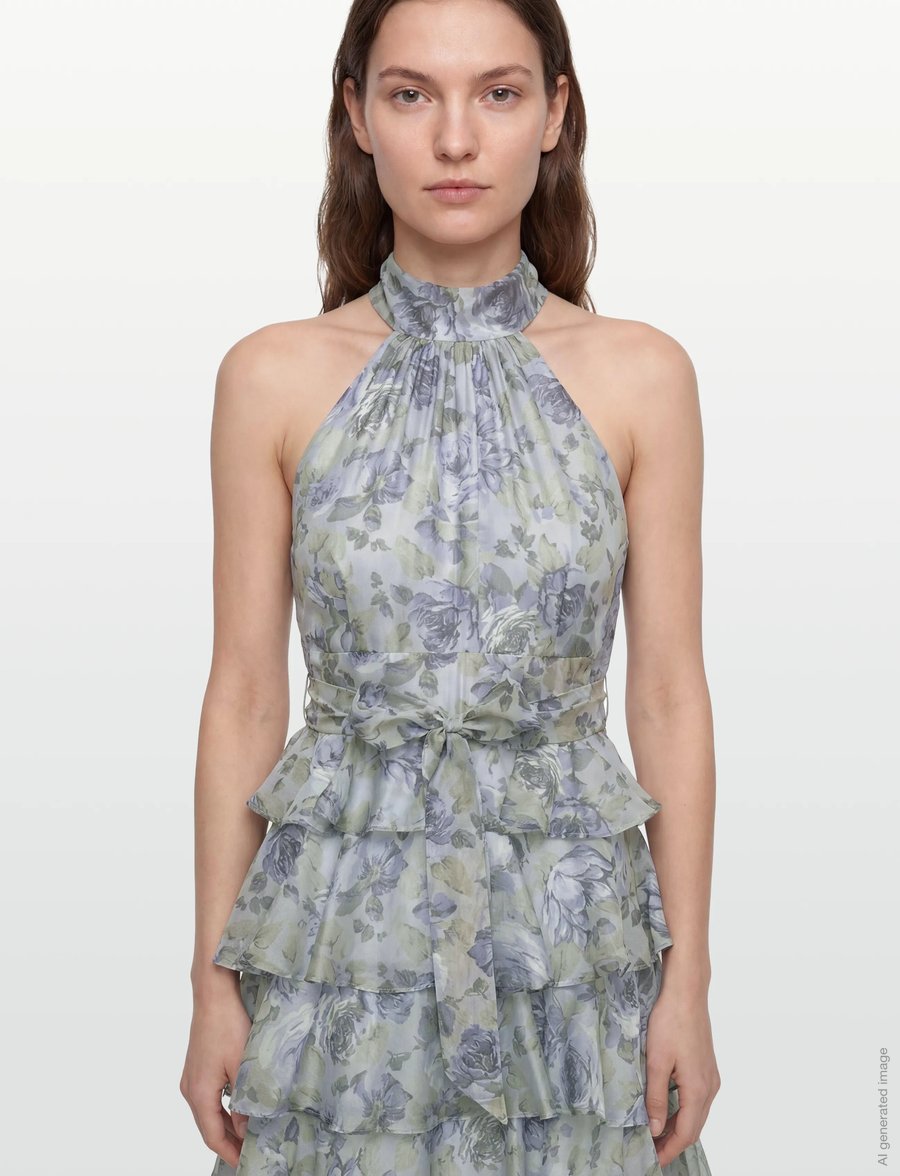 Love Lolina - Angel Maxi Halterneck - sommerkleider - midnight bloom - 3
