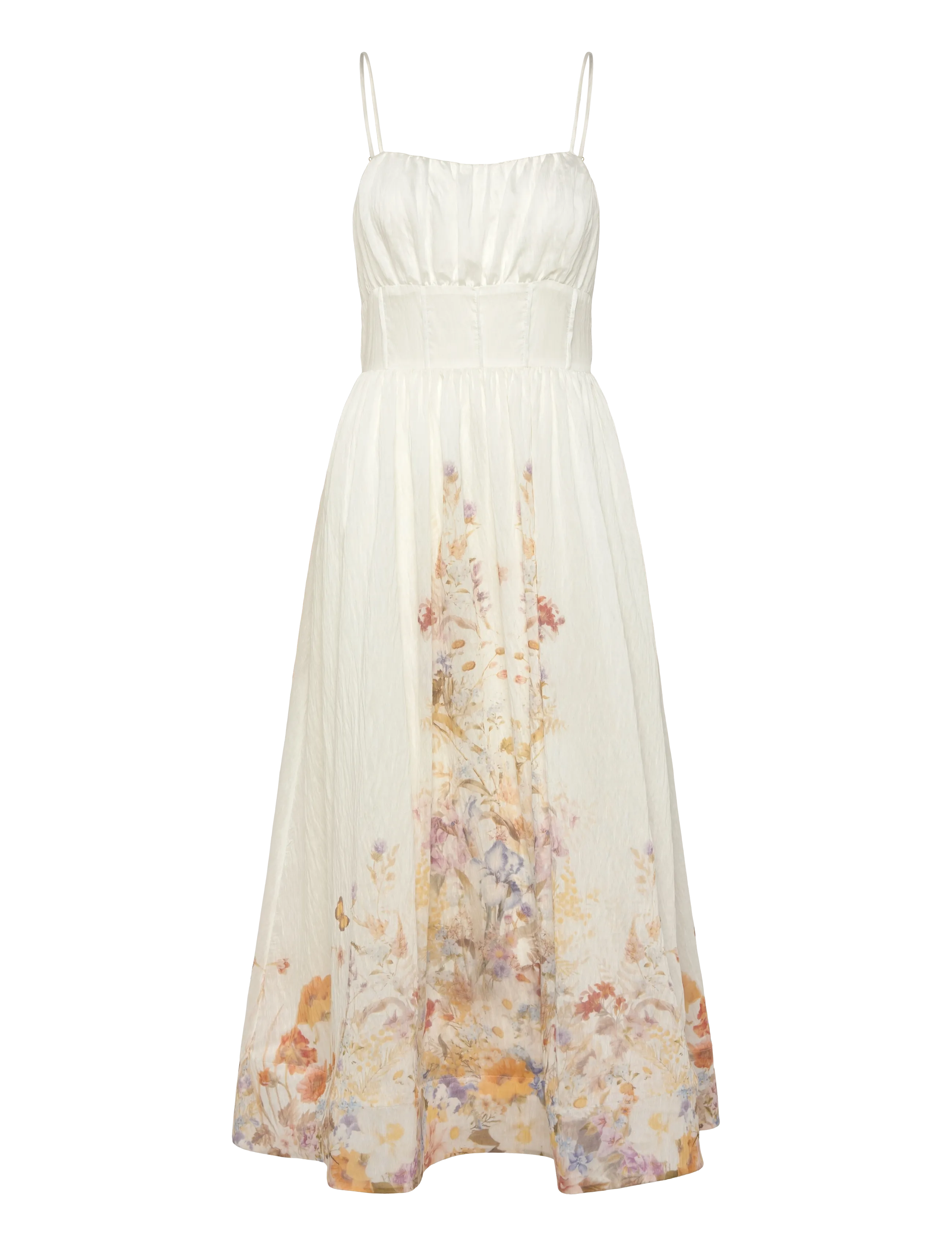 LOVE LOLINA Bernadette Midi Kleid Cream - S - Damen