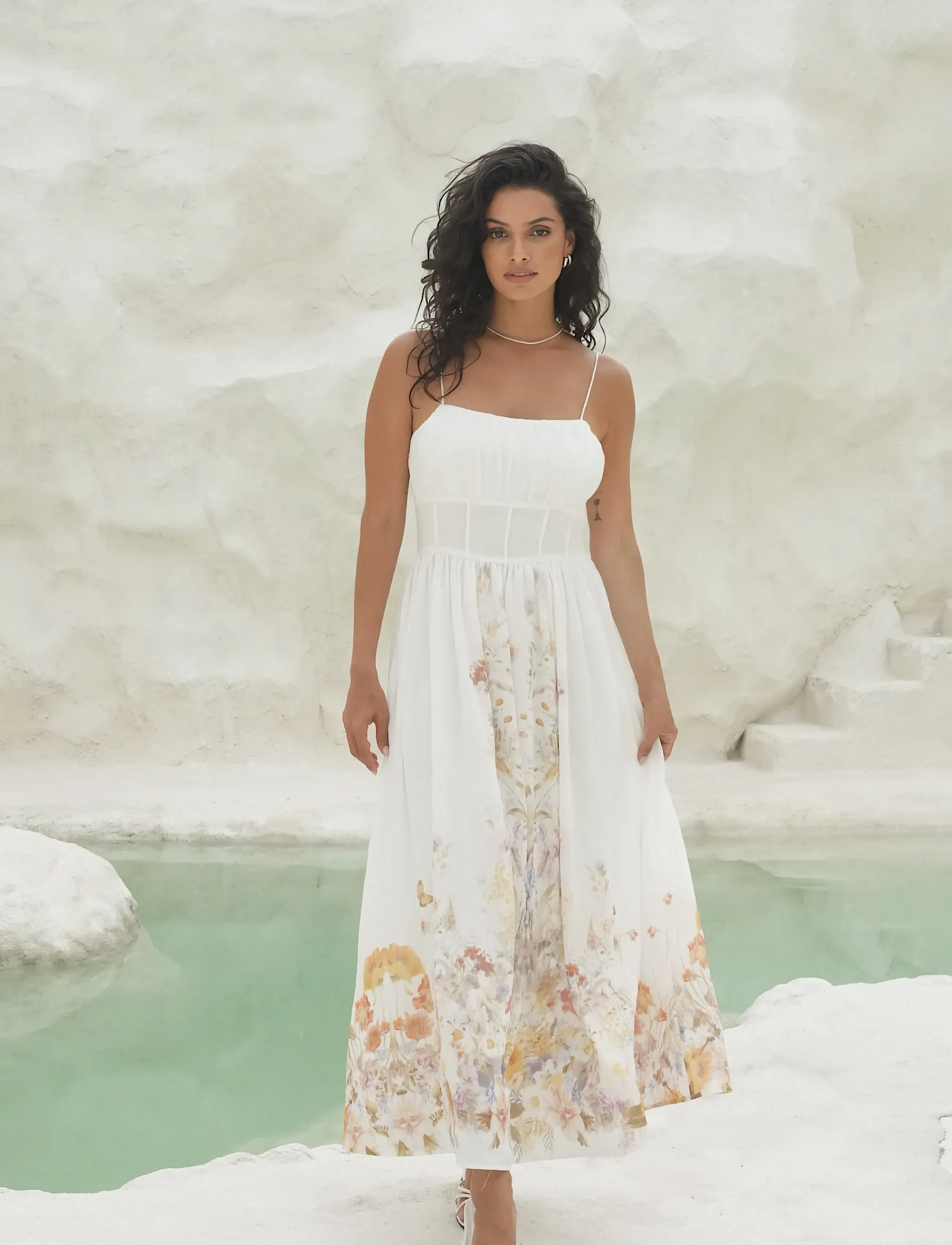 Love Lolina Bernadette Midi Dress - Dresses - MISTY GARDEN / cream