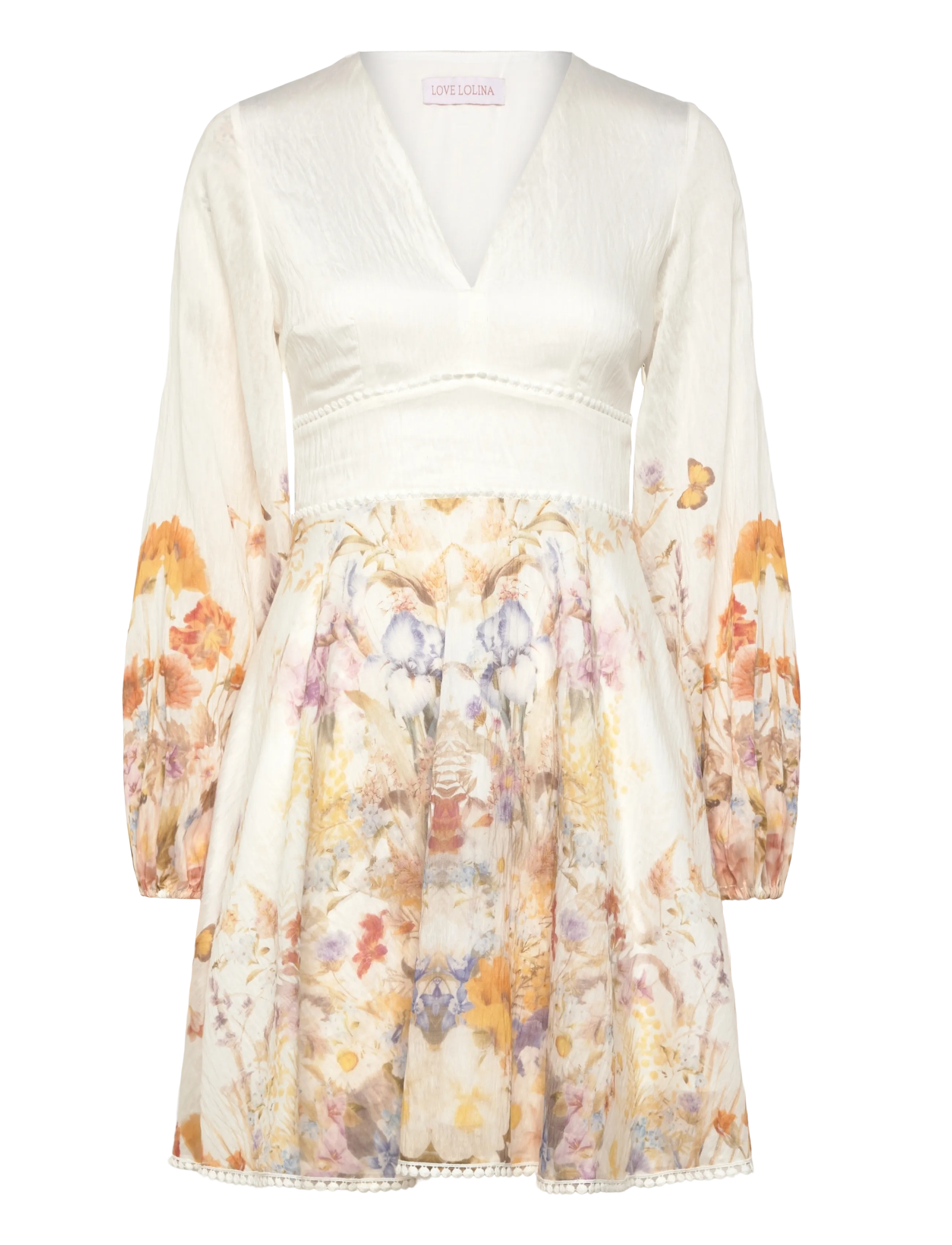 Love Lolina Freya mini dress - Modetrends - MISTY GARDEN / cream