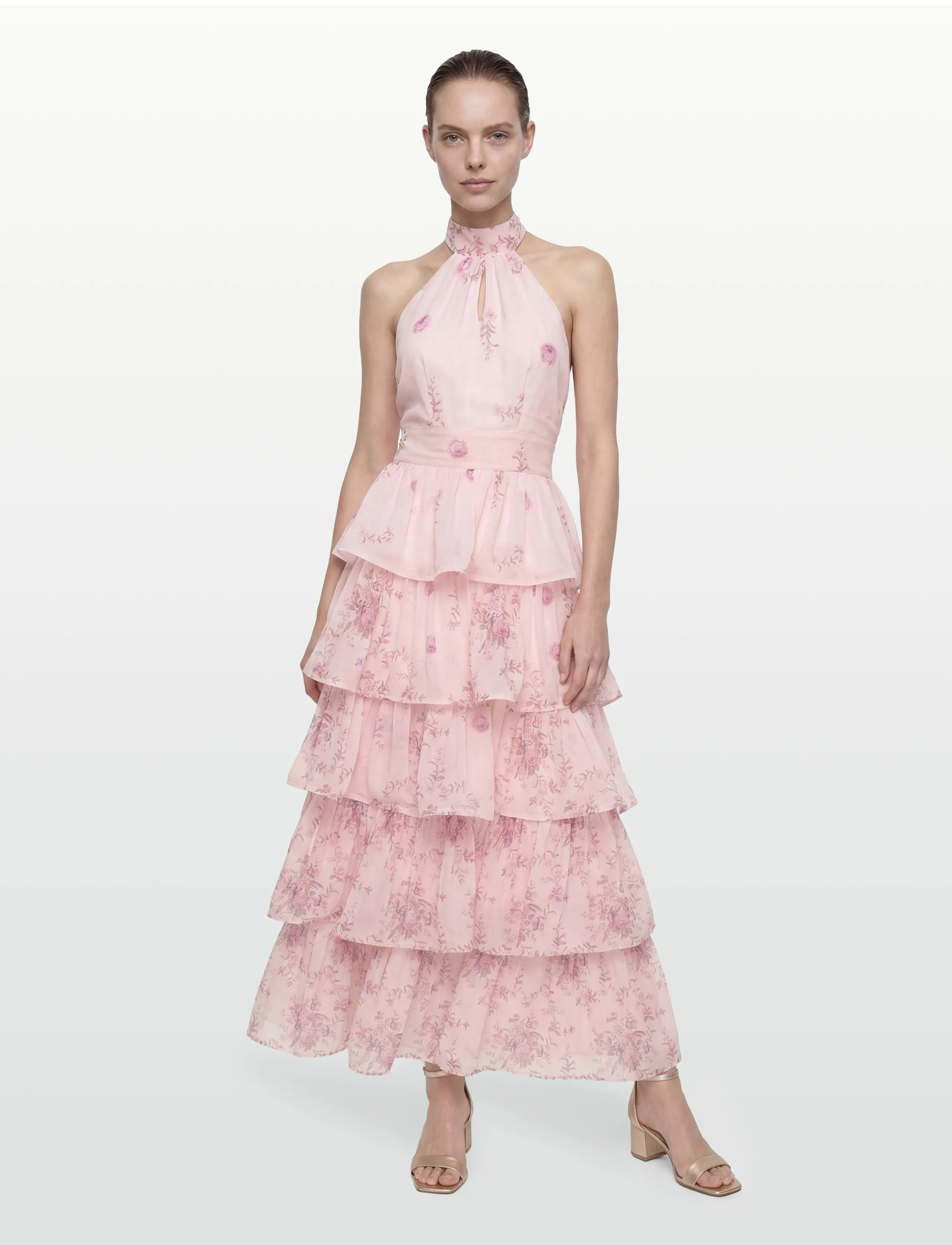 Love Lolina Angeline Maxi Dress - Norwegian brands - BLUSH BLOOM / pink/rose