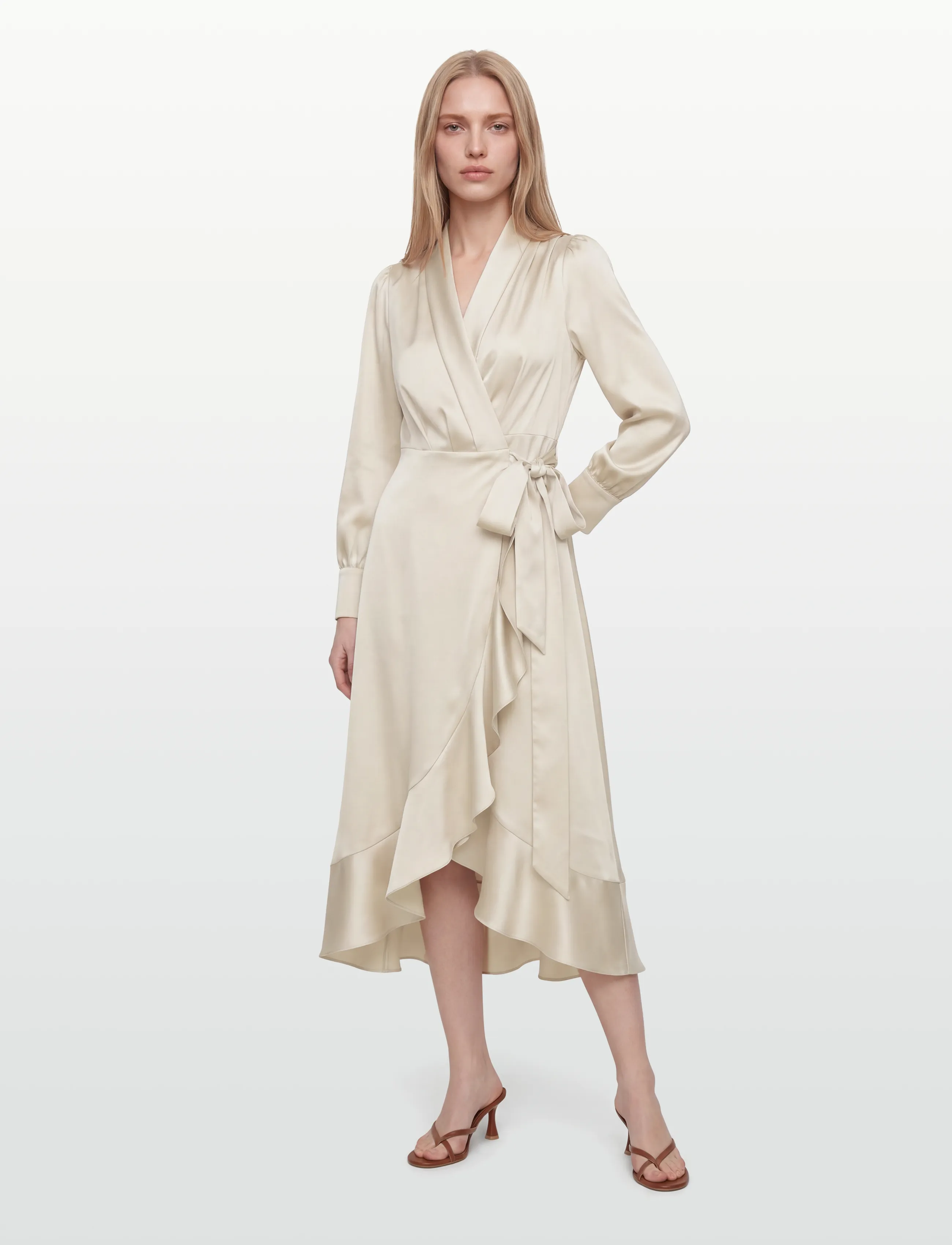 Love Lolina Iza Midi Dress, S, Dresses, Creme - Maxi Frauen