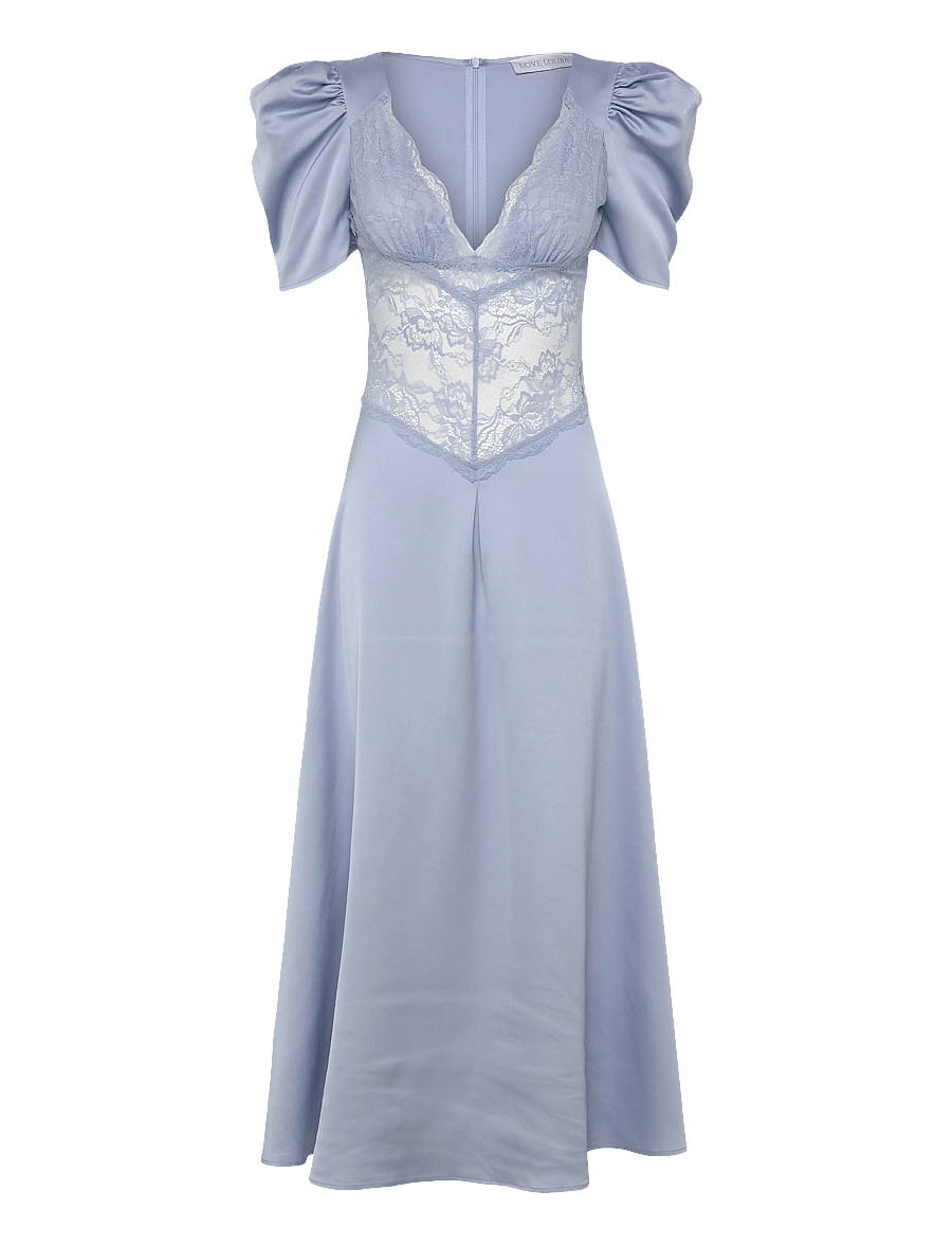 Love Lolina - Francis Lace Midi Dress - abendkleider - light blue - 1