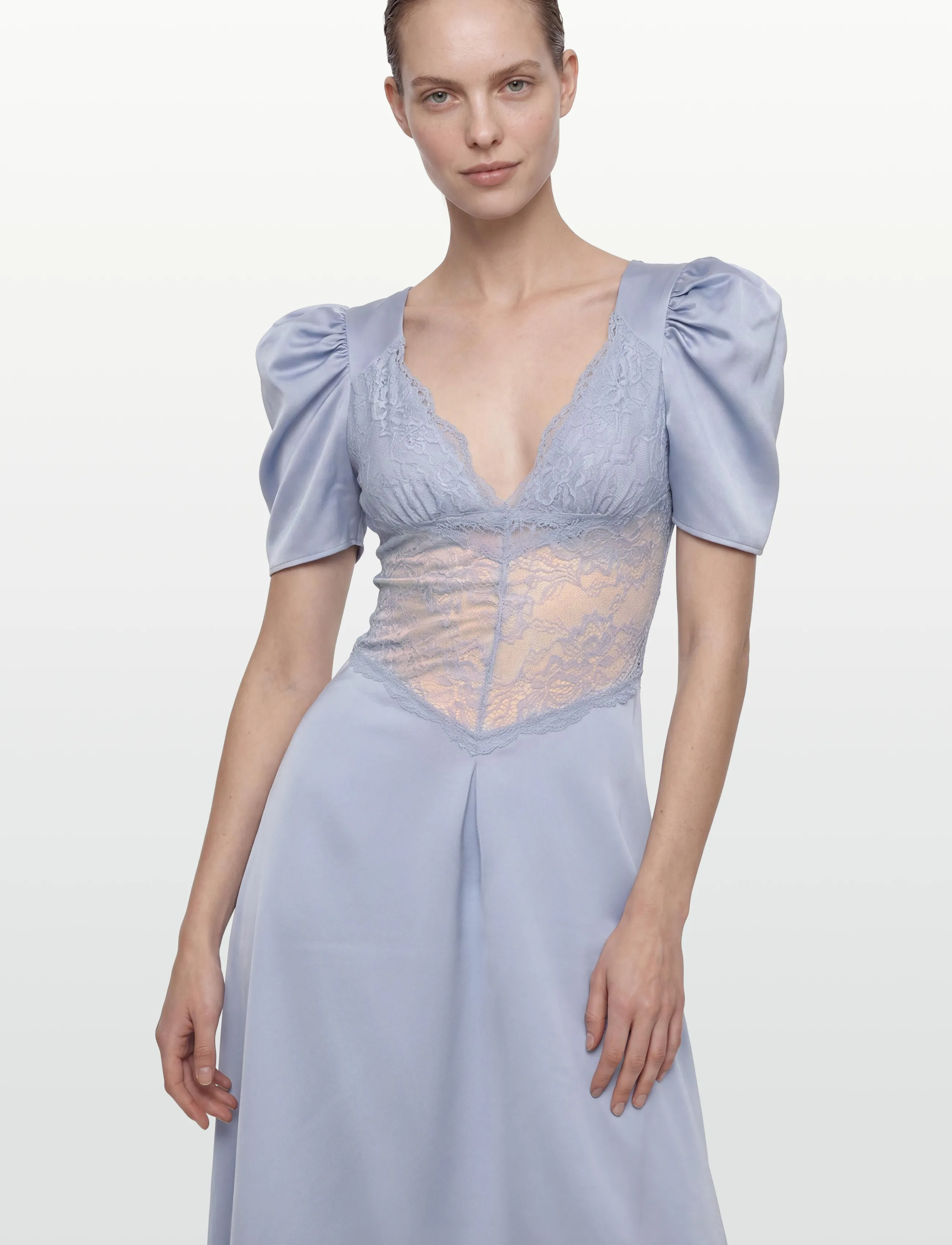 Love Lolina - Francis Lace Midi Dress - abendkleider - light blue - 3