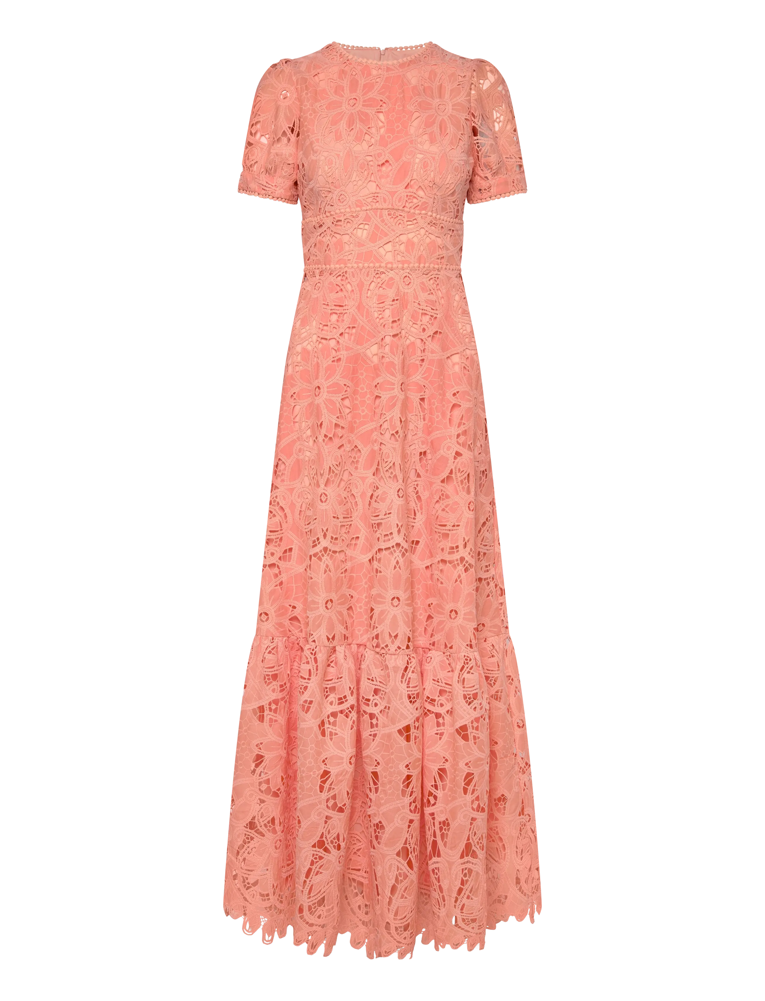 Love Lolina Fiona Maxi Dress - Festtøj - APRICOT / coral