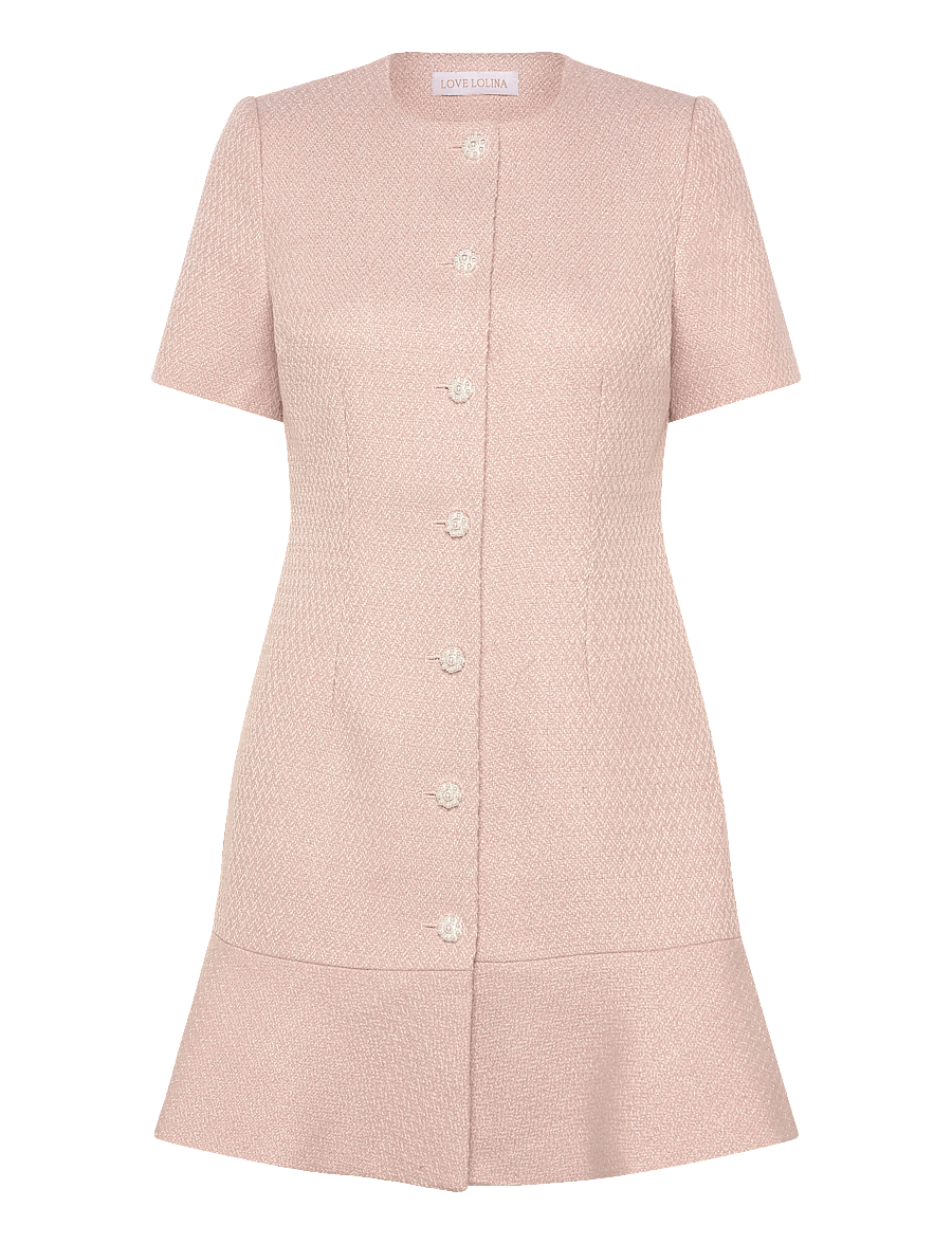 Love Lolina - Tilly mini dress - konfirmation - light pink - 1
