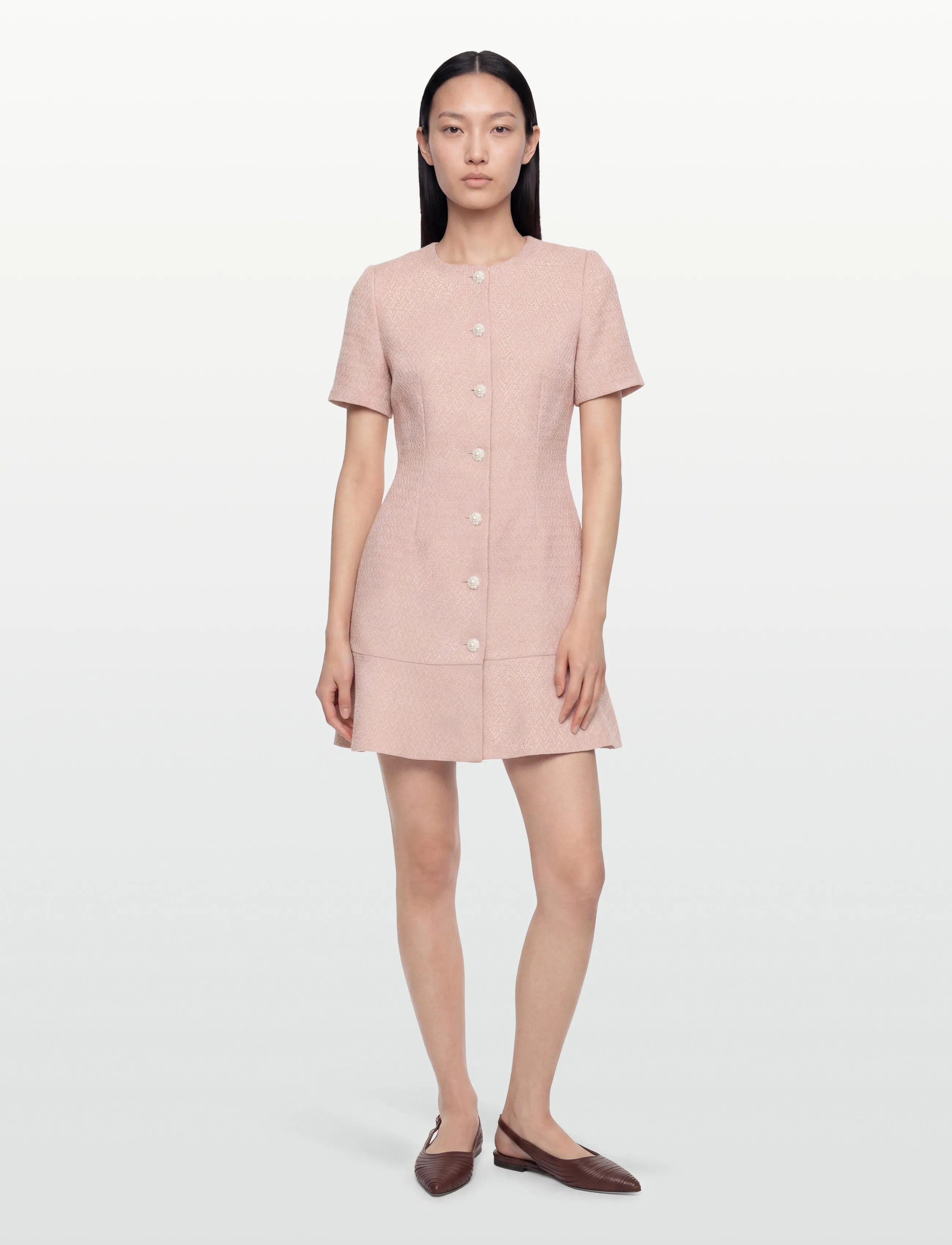 Love Lolina Tilly Mini Dress, M, Pink, Kjoler > Kort Kjole, Dame