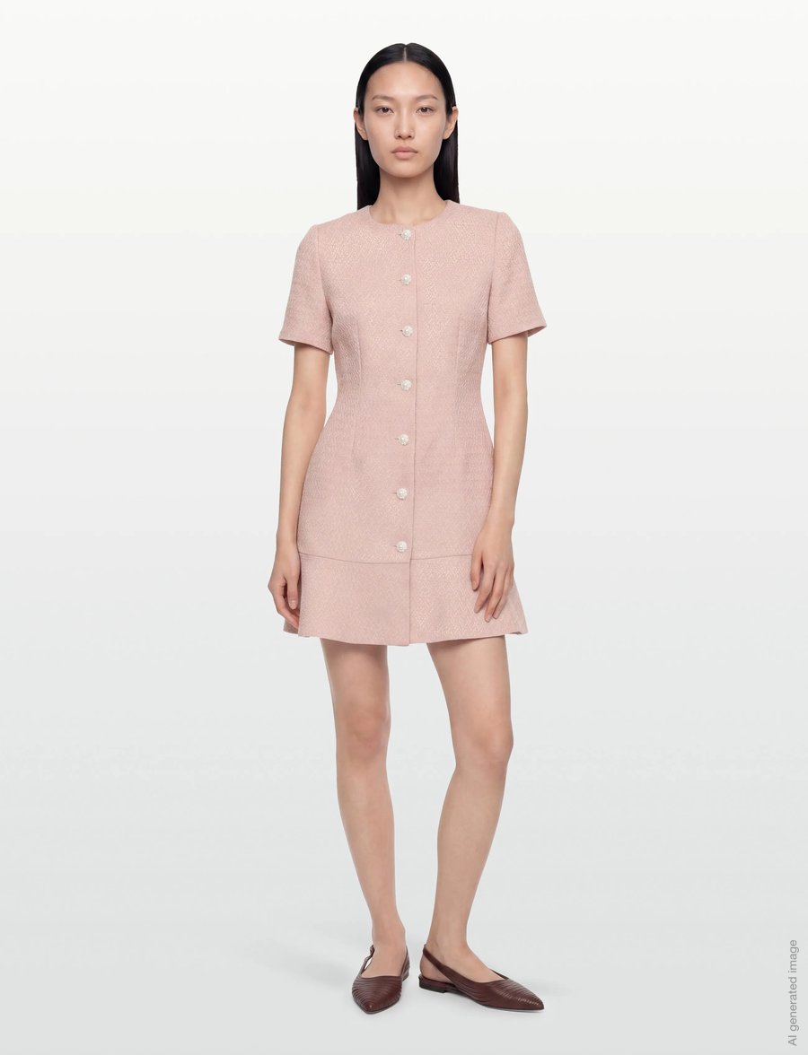 Love Lolina - Tilly mini dress - konfirmation - light pink - 0