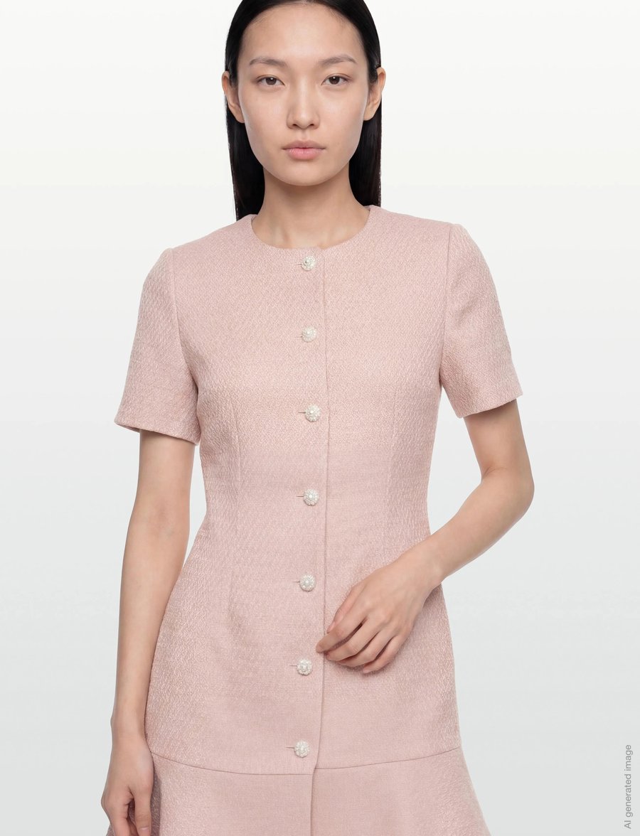 Love Lolina - Tilly mini dress - konfirmation - light pink - 3
