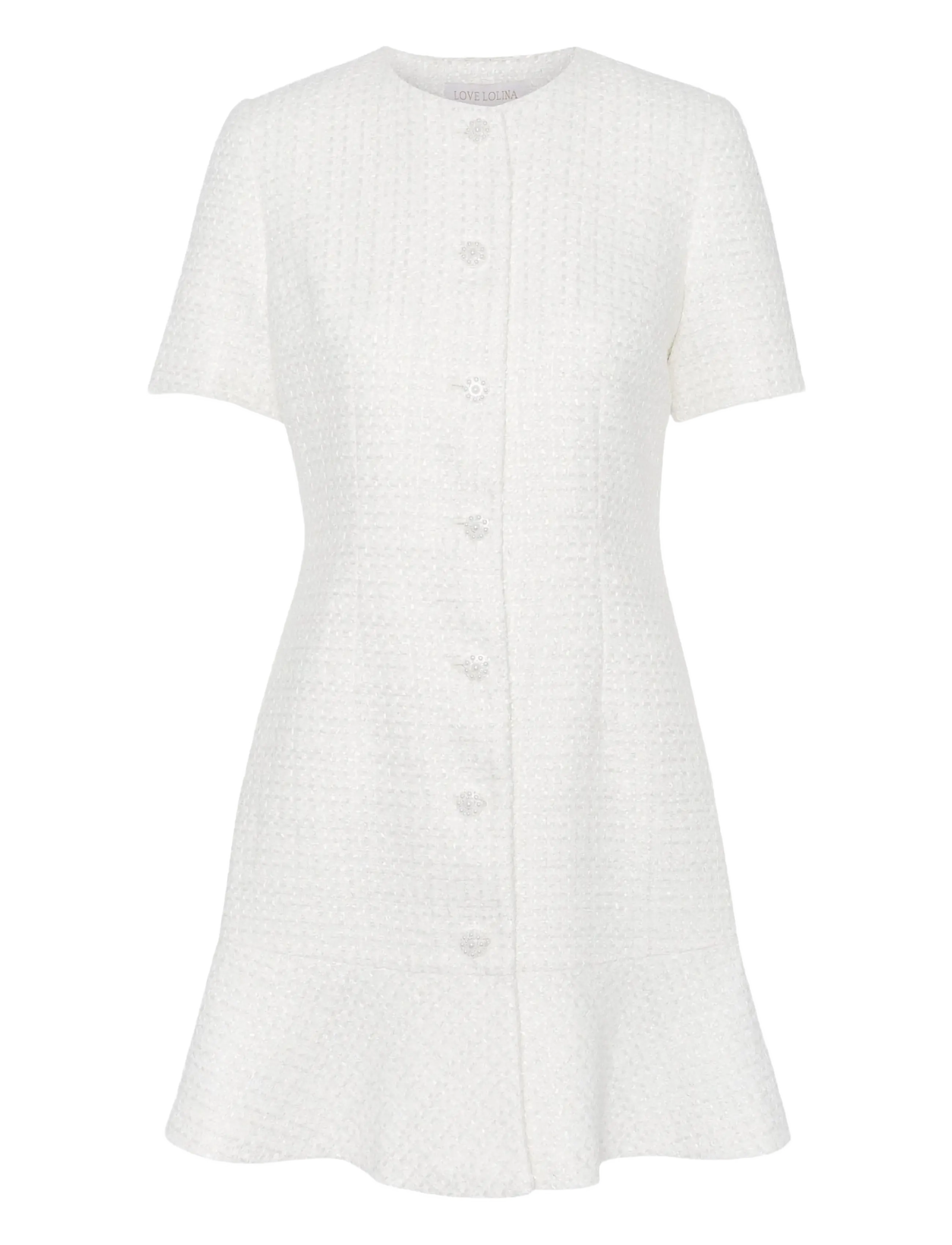 LOVE LOLINA Tilly Mini Kleid Weiß - XL - Damen
