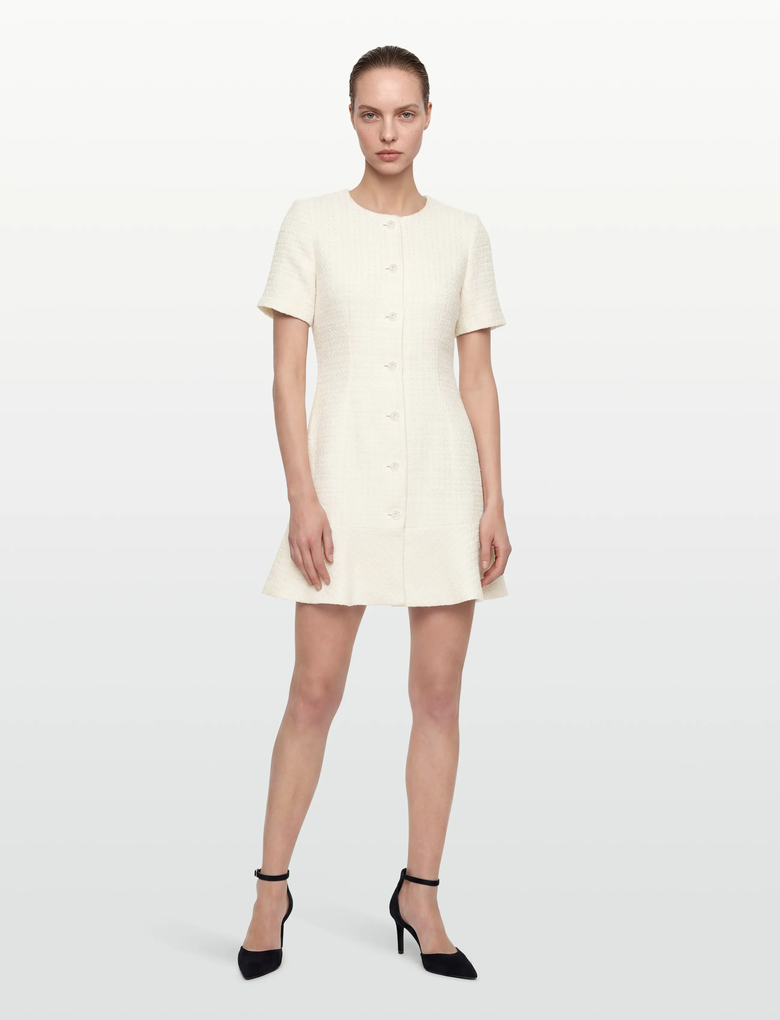 Love Lolina Tilly Mini Dress, XL, White, Kjoler > Kort Kjole, Dame
