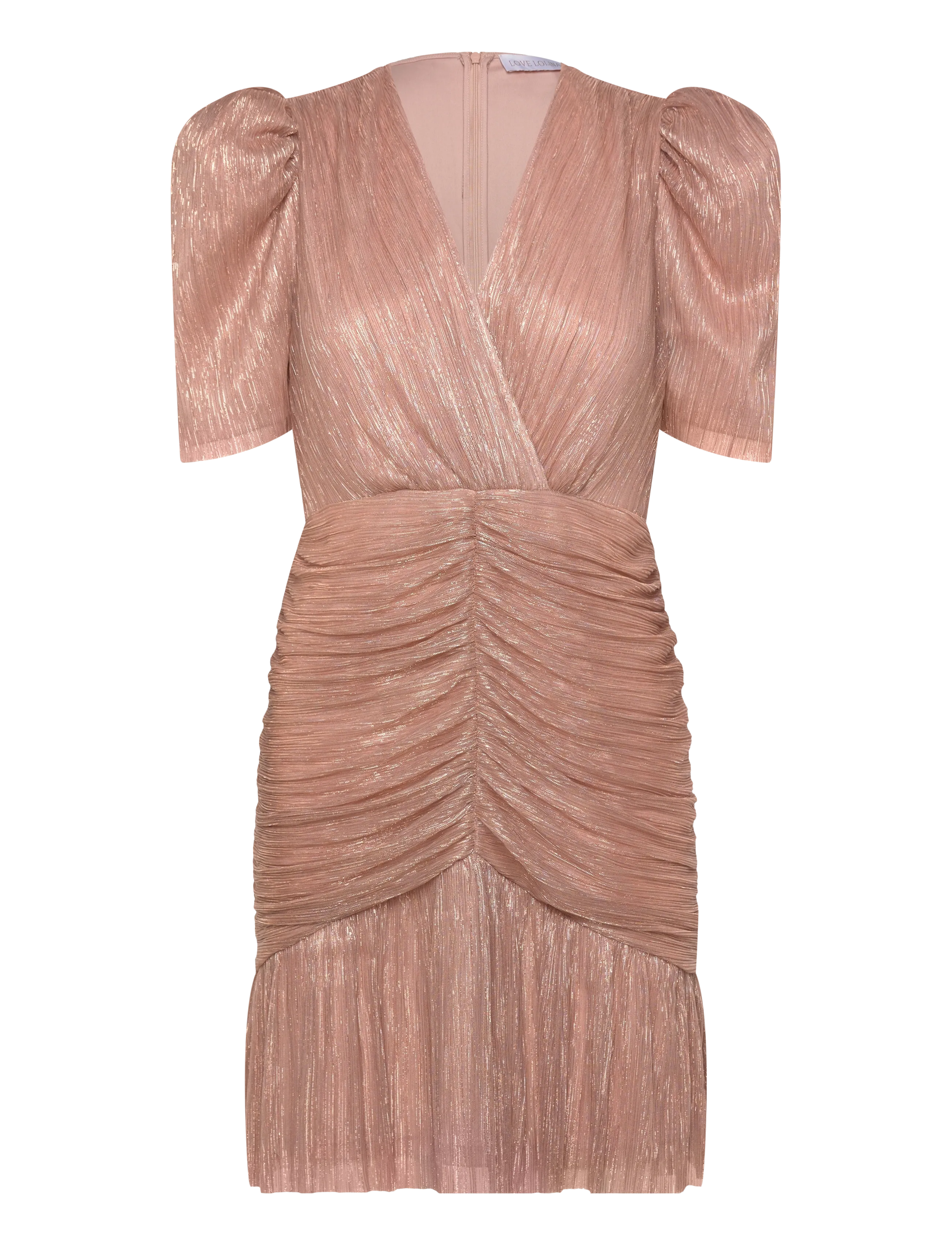 Love Lolina Jenna mini dress - Festtøj - ROSE GOLD / pink/rose