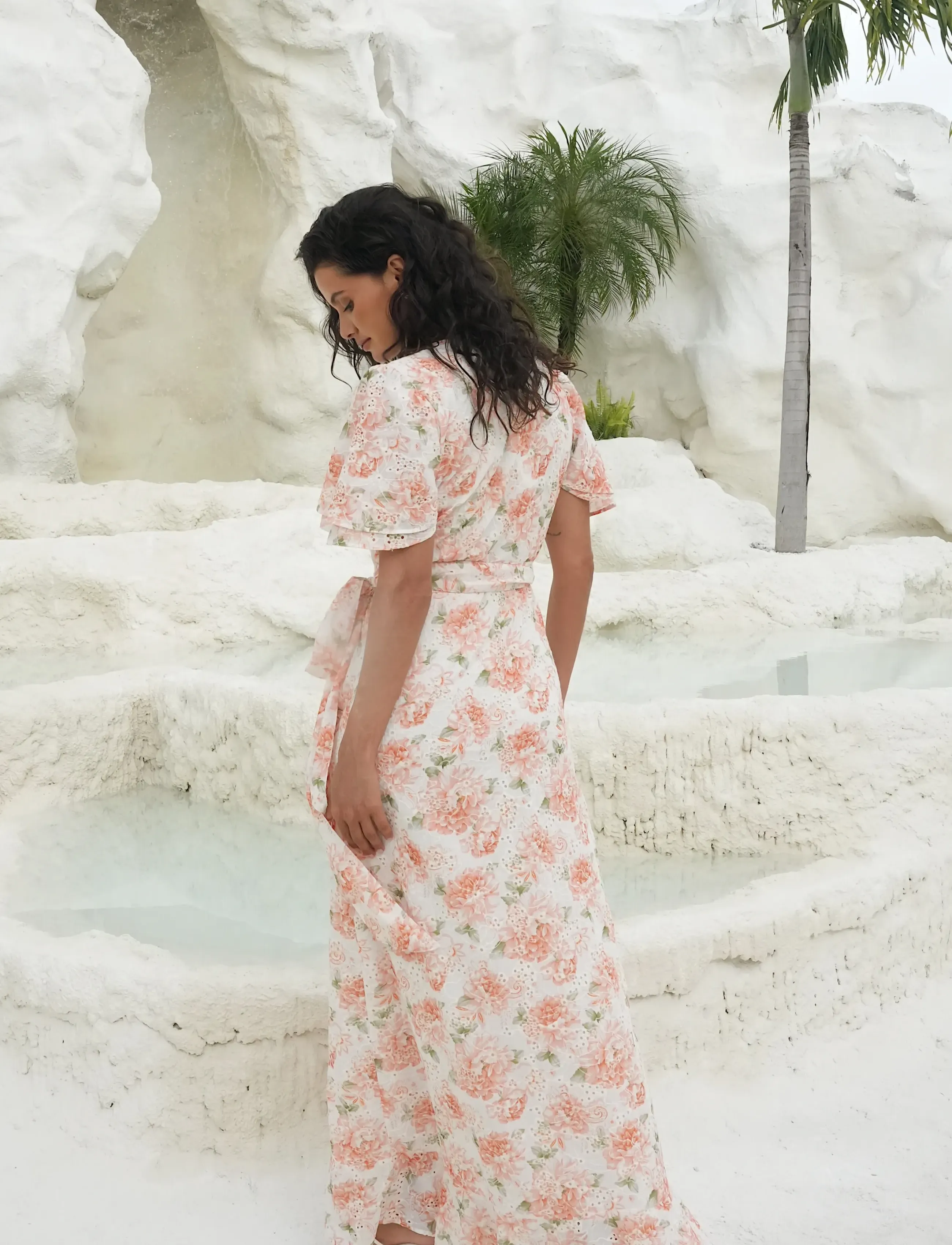 Love Lolina Gabriella Maxi Dress - Flash Days - PEONY POP ORANGE / pink/rose