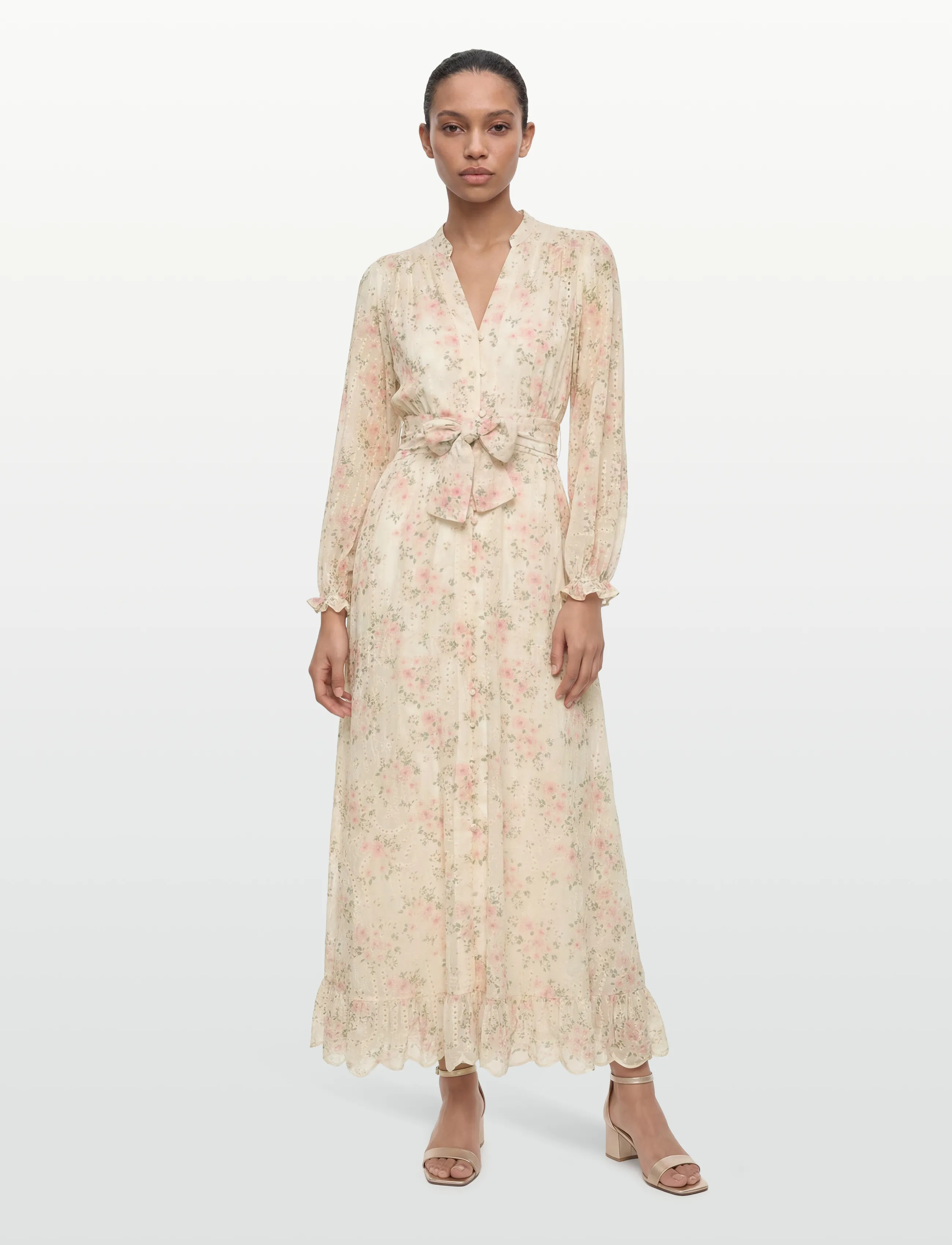 Love Lolina Lenna Maxi Dress - Kleidid - ROSE REVERIE / cream