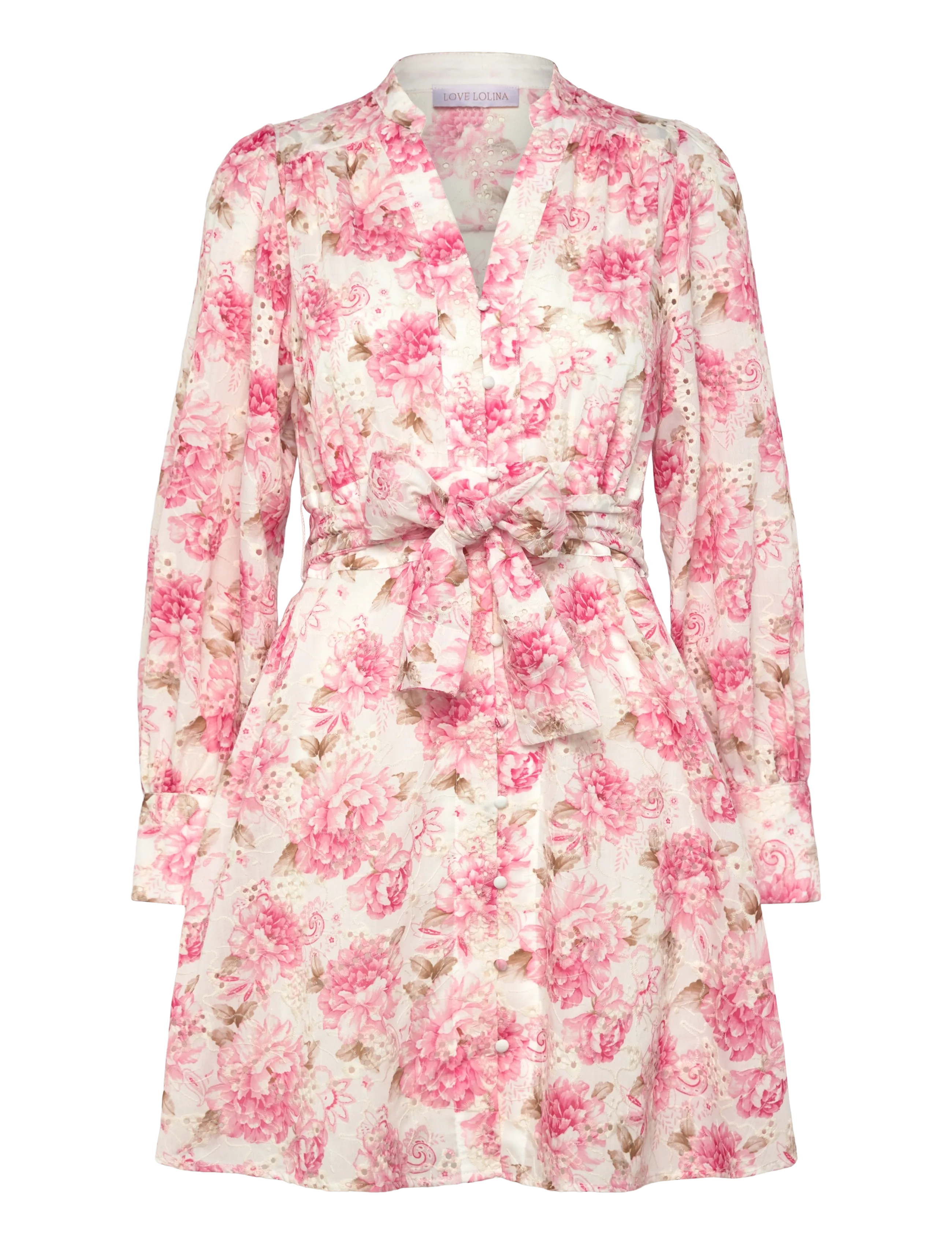 Love Lolina Lenna Mini Dress, S, Pink, Kjoler > Kort Kjole, Dame