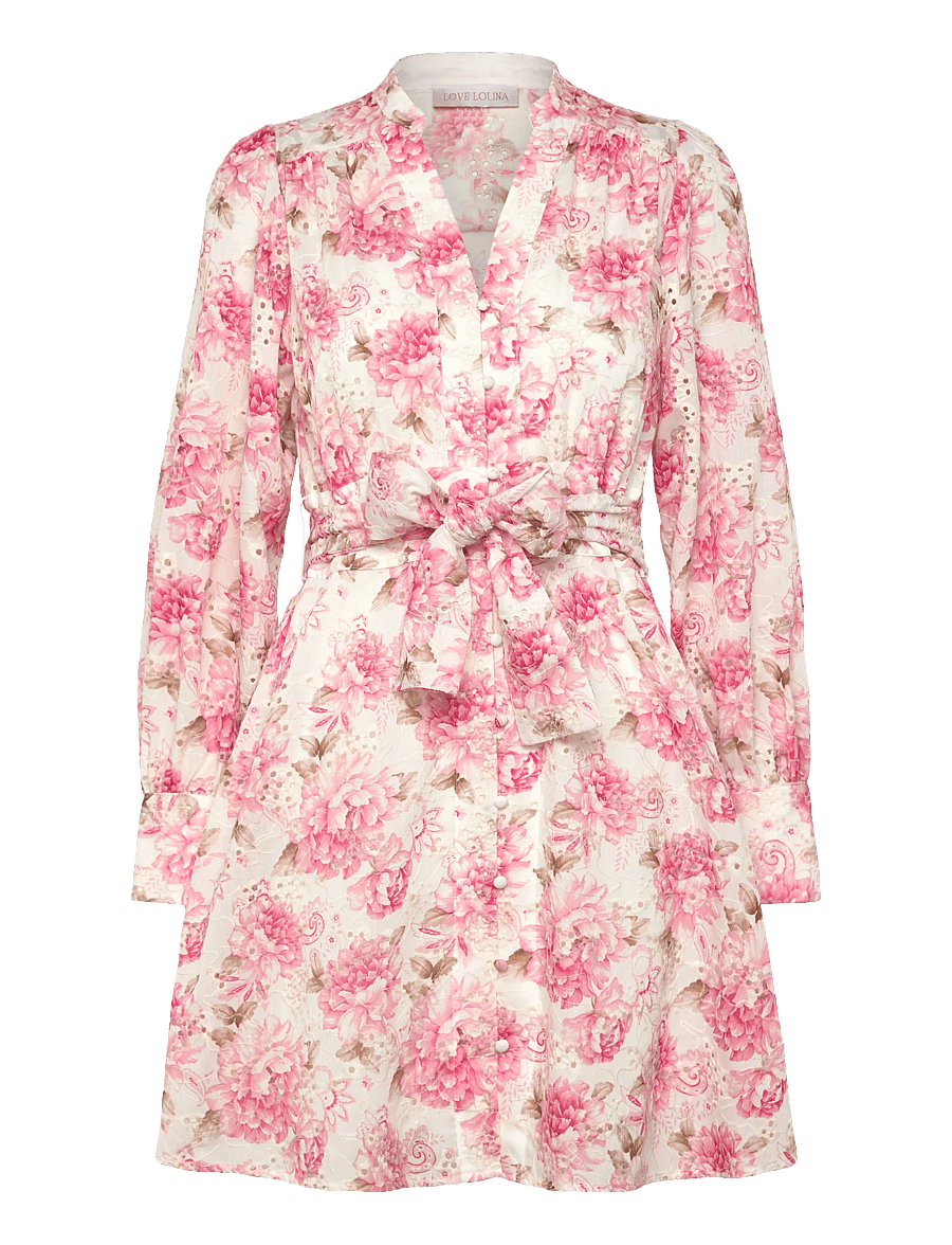 Love Lolina - Lenna mini dress - sommerkleider - peony pop pink - 0