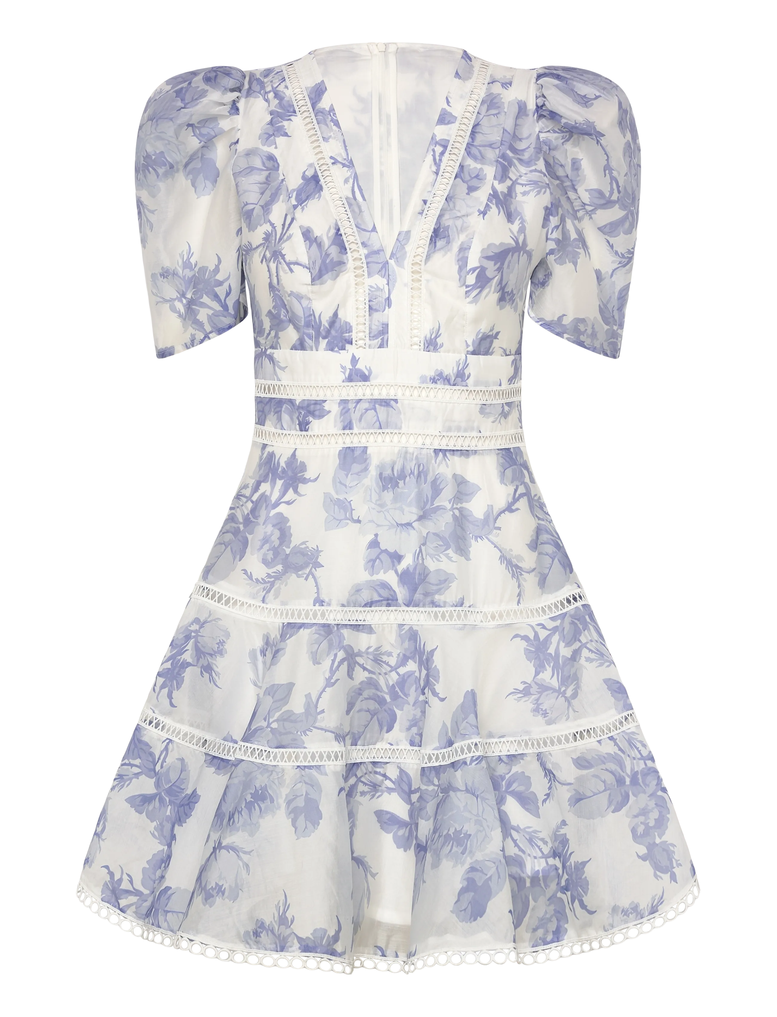 Love Lolina Emie Mini Dress - Love Lolina - BLUEBELL BLISS / white